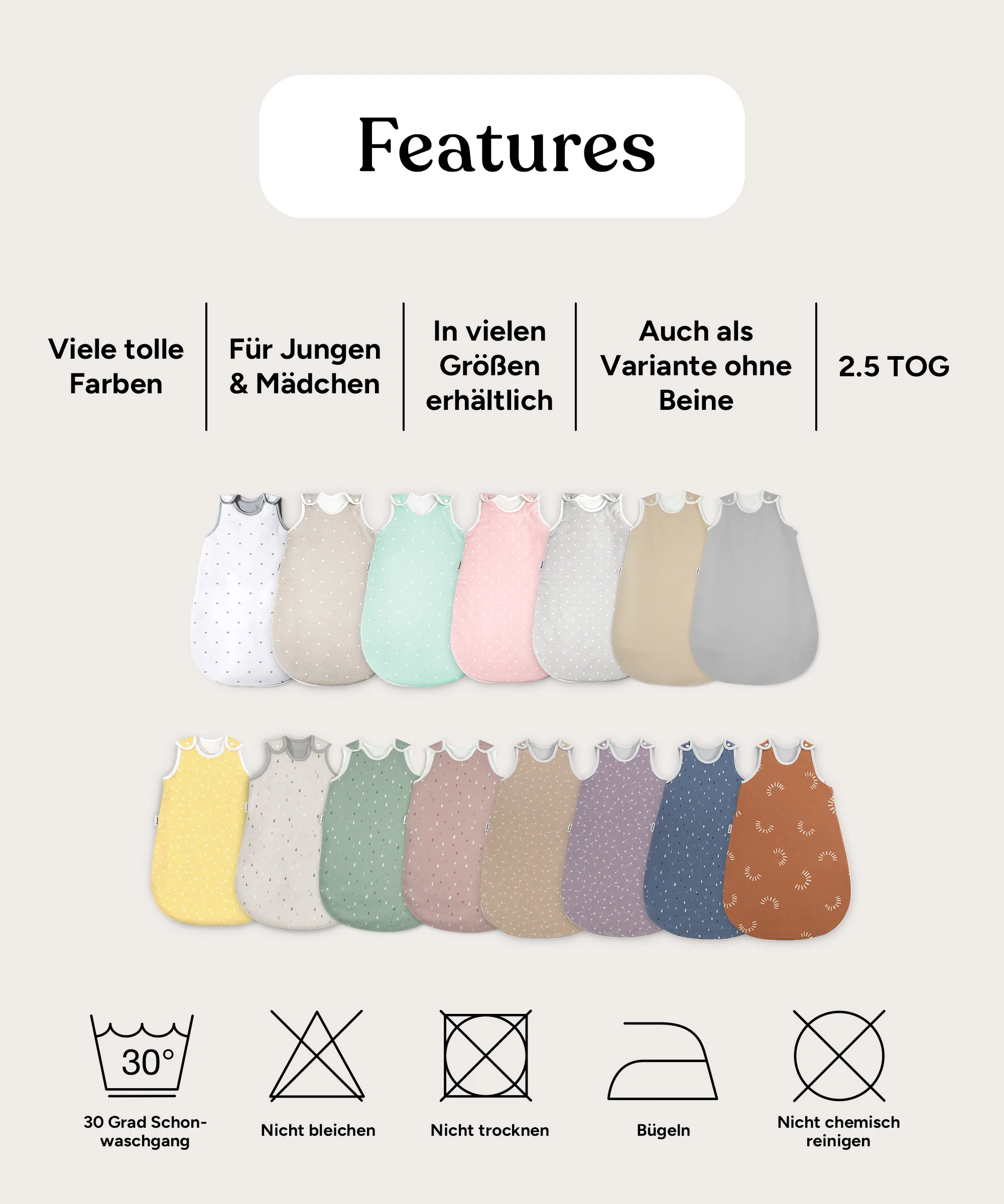2er-Pack Babyschlafsack  |  ganzjährig - Image 12
