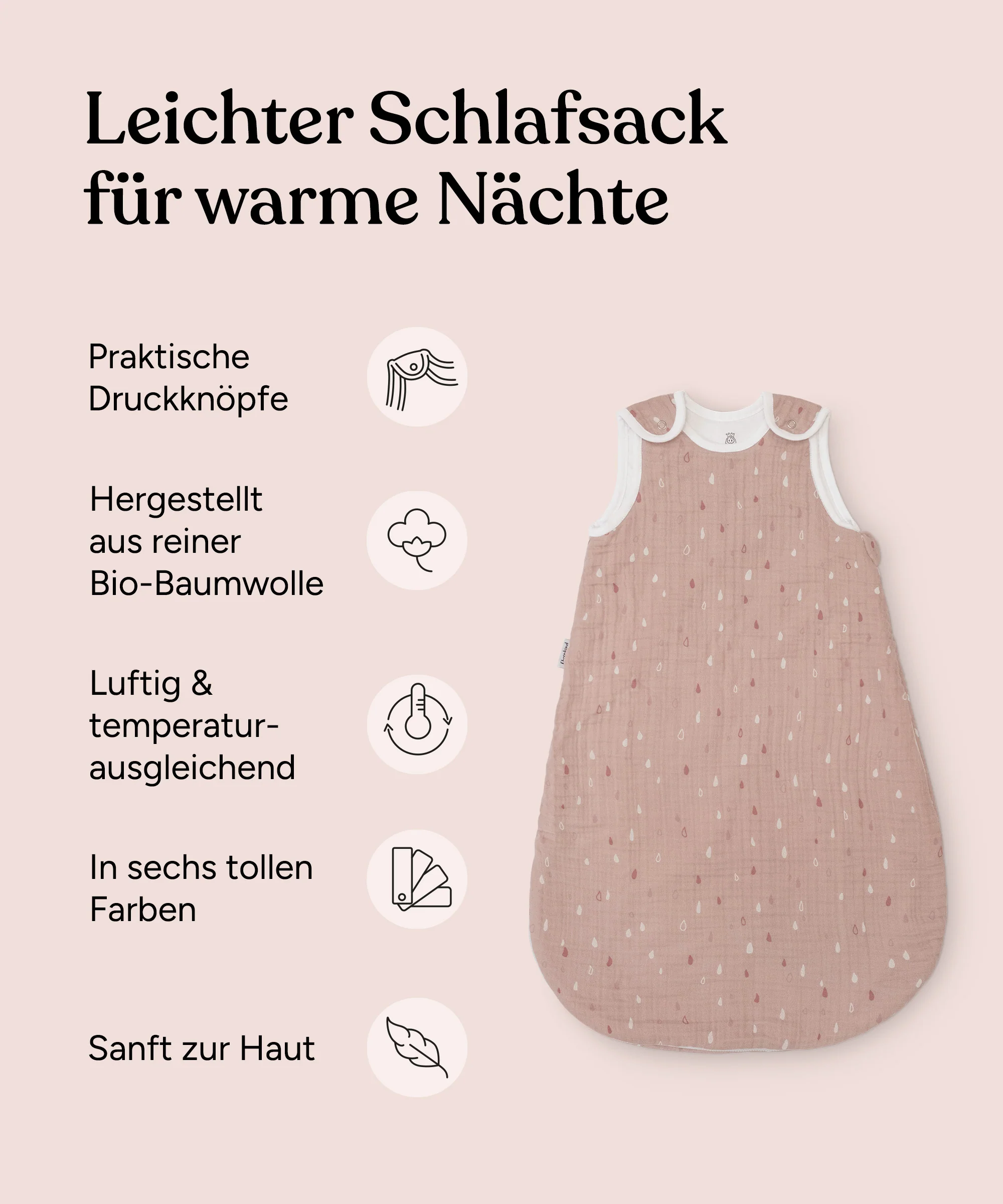 Babyschlafsack  |  Sommer  |  Musselin - Image 3
