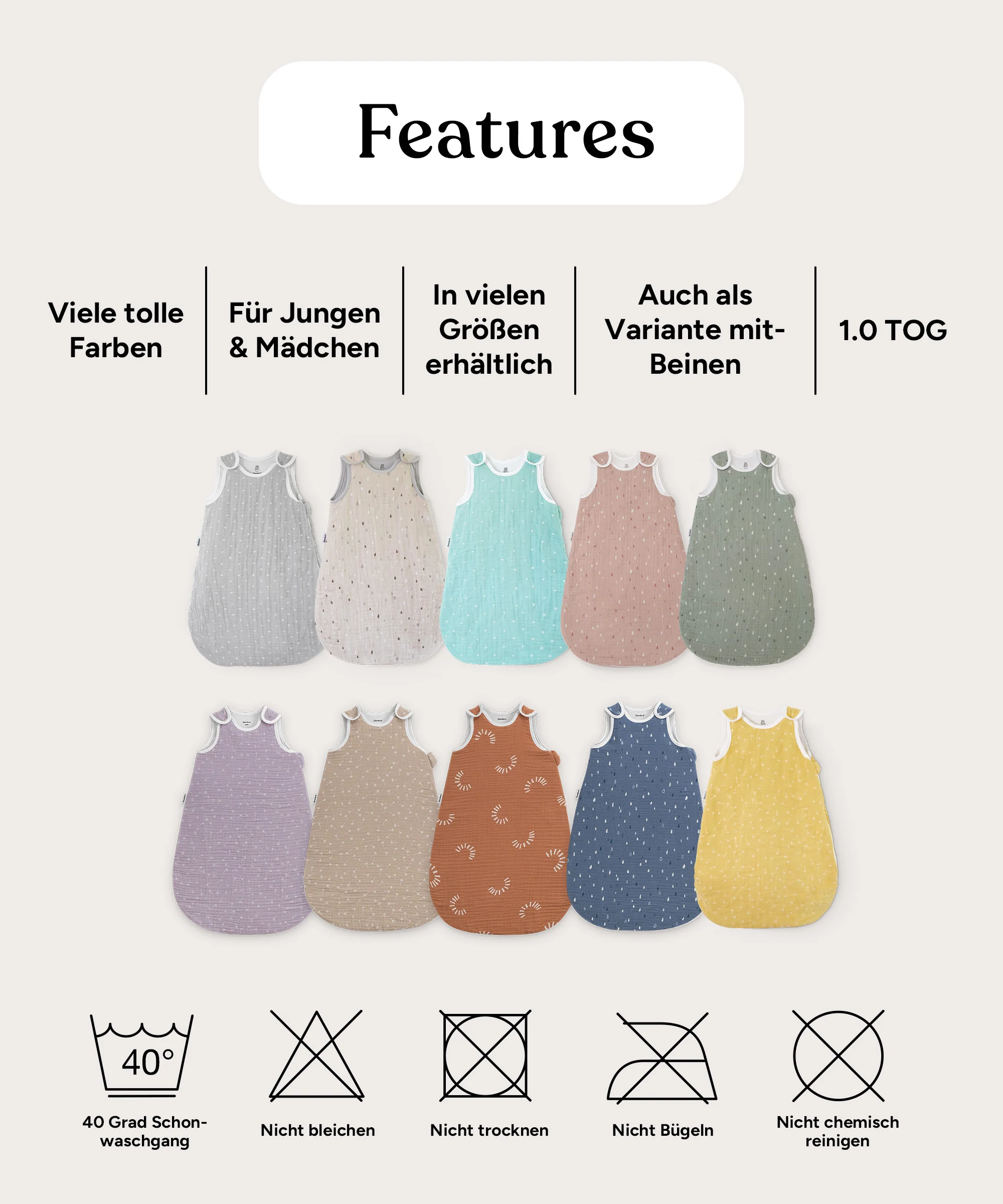 2er-Pack Babyschlafsack | Sommer | Musselin - Image 9