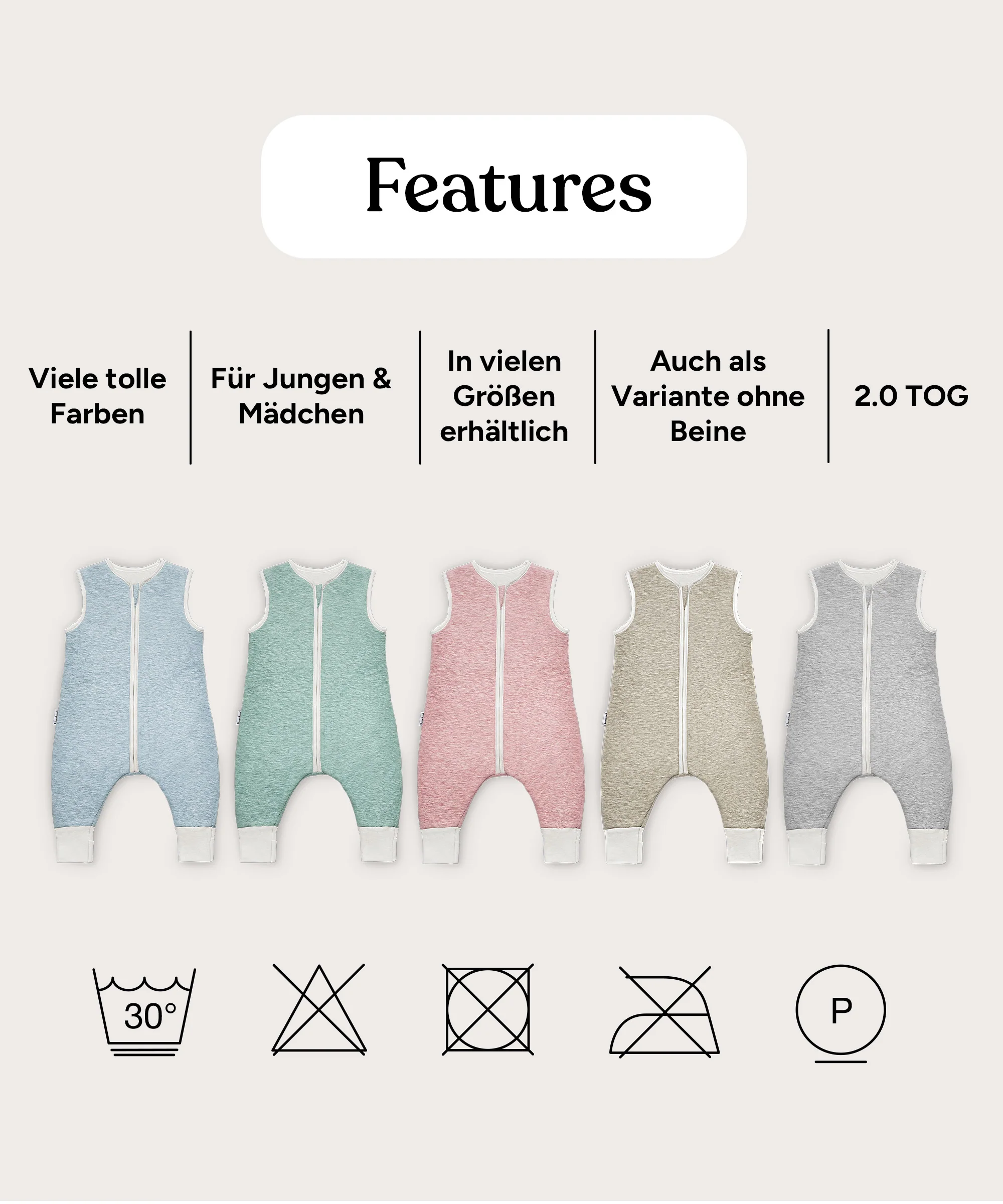 2er-Pack Schlafsack mit Beinen | ganzjährig | Wollfüllung - Image 7
