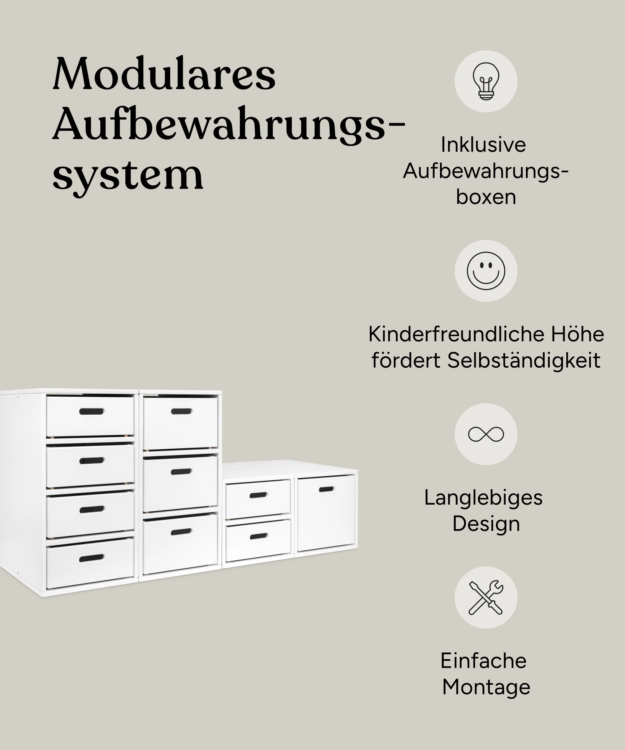 Aufbewahrungssystem  |  Buche Weiß - Image 3