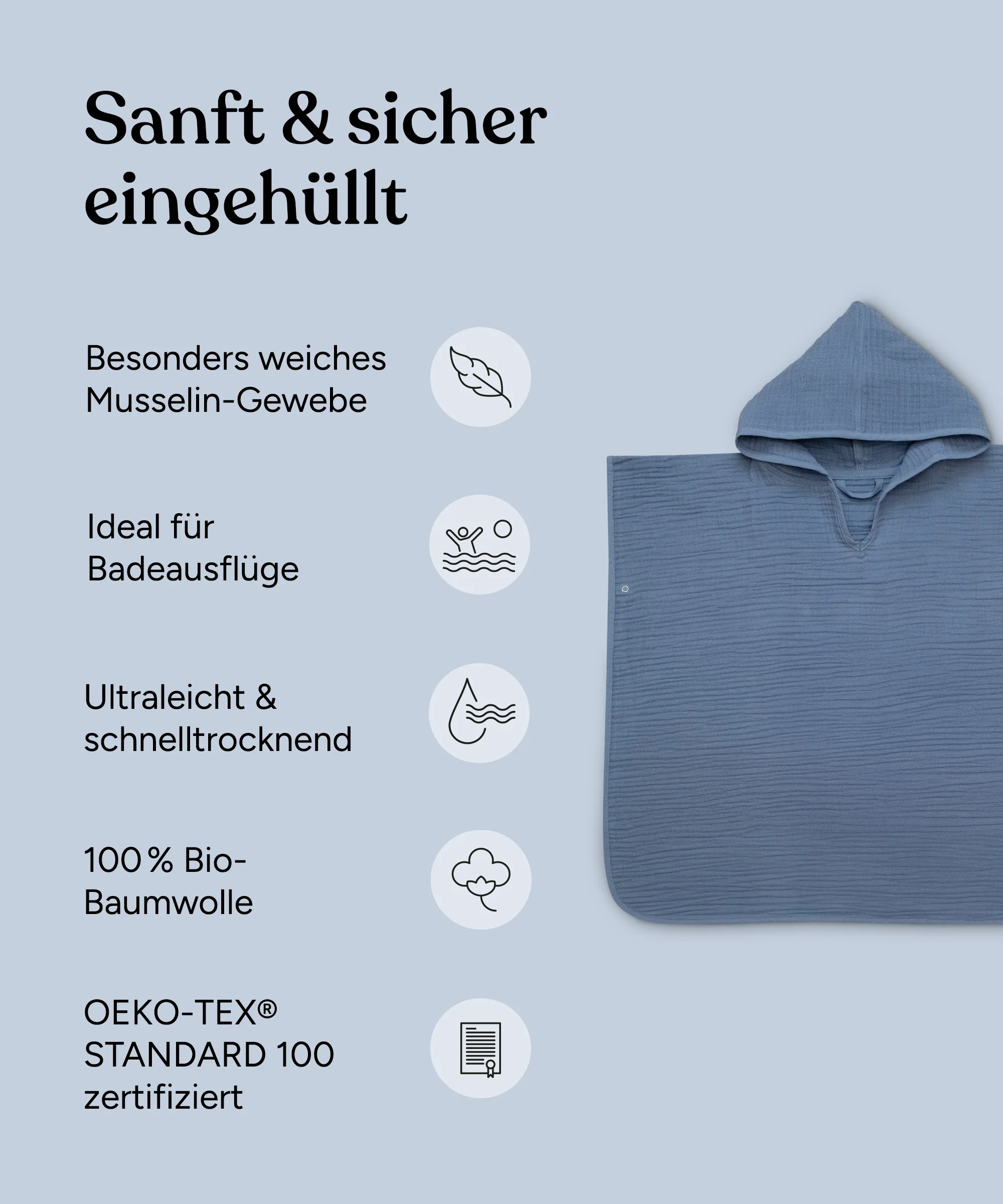 Badeponcho  |  Musselin - Image 3