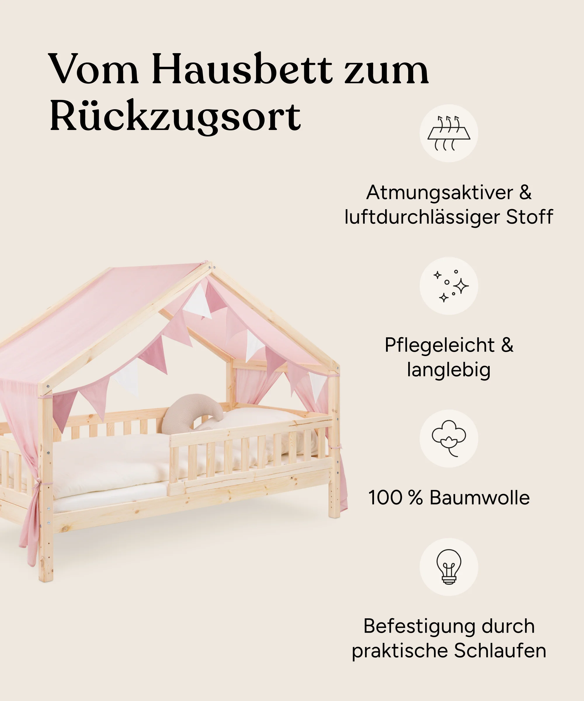 Betthimmel-Set (B-Ware) |  für Panorama Hausbett - Image 3