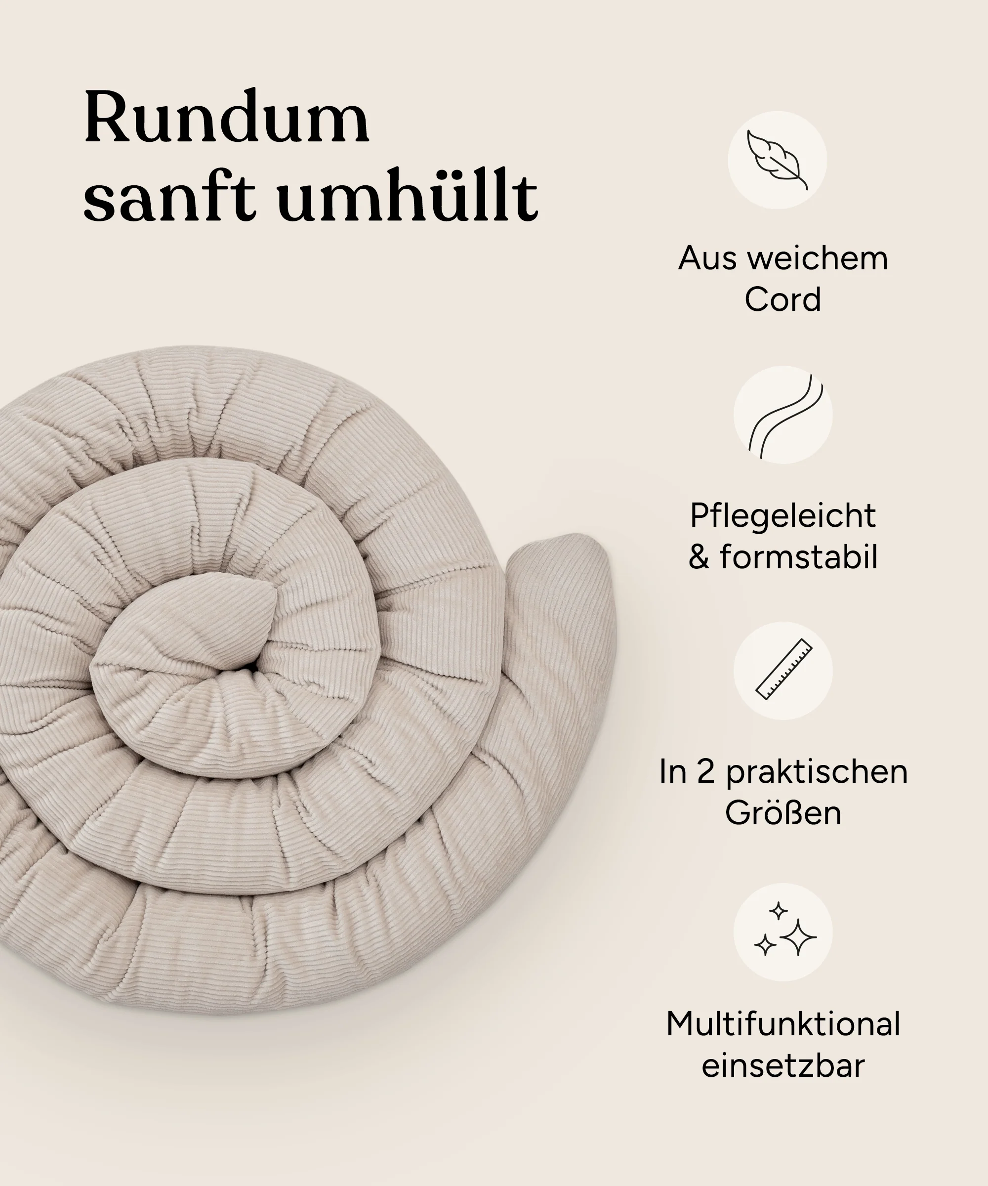 Bettschlange | Cord - Image 3