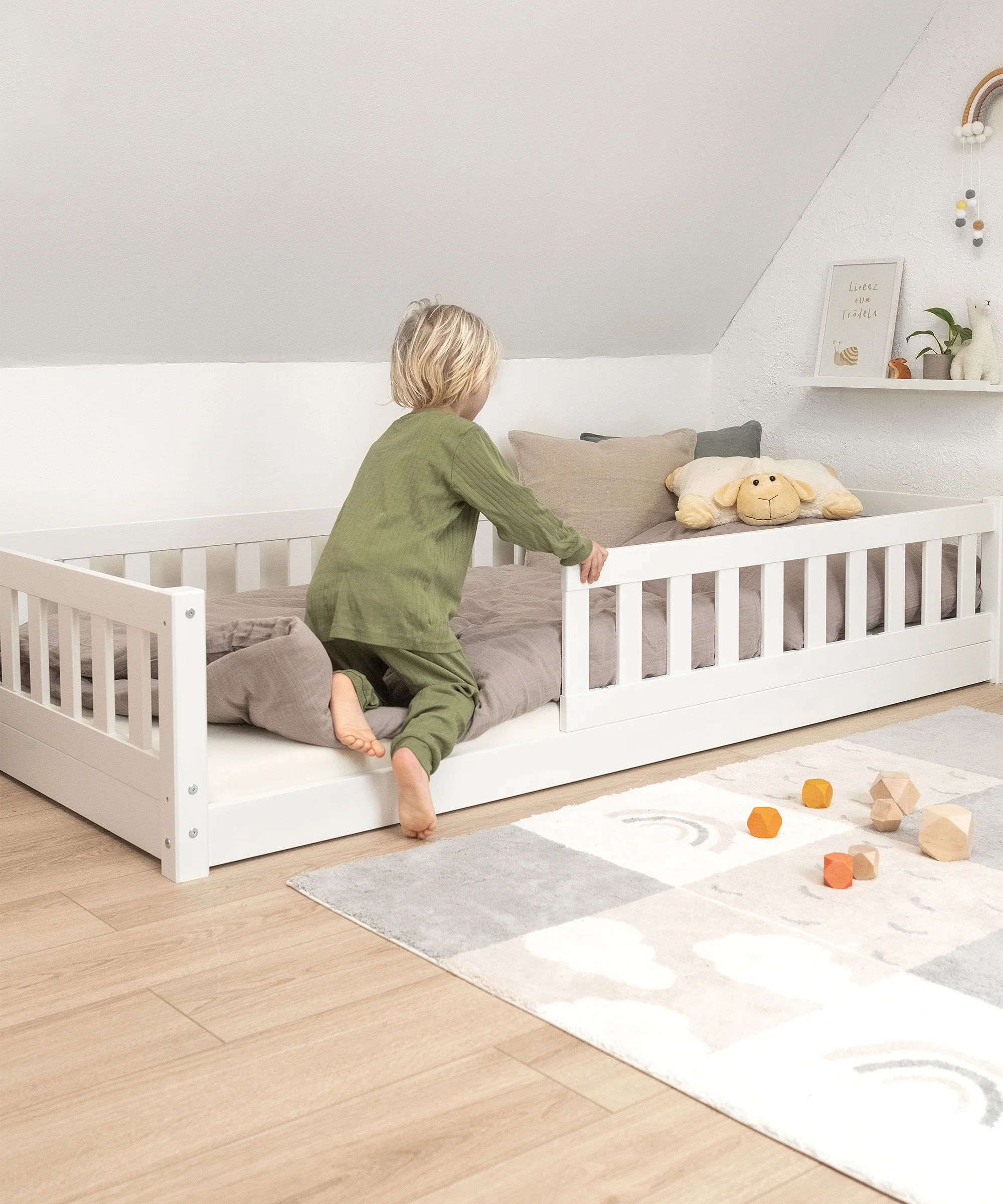Bodenbett Lille  |  Kiefer Weiß - Image 8