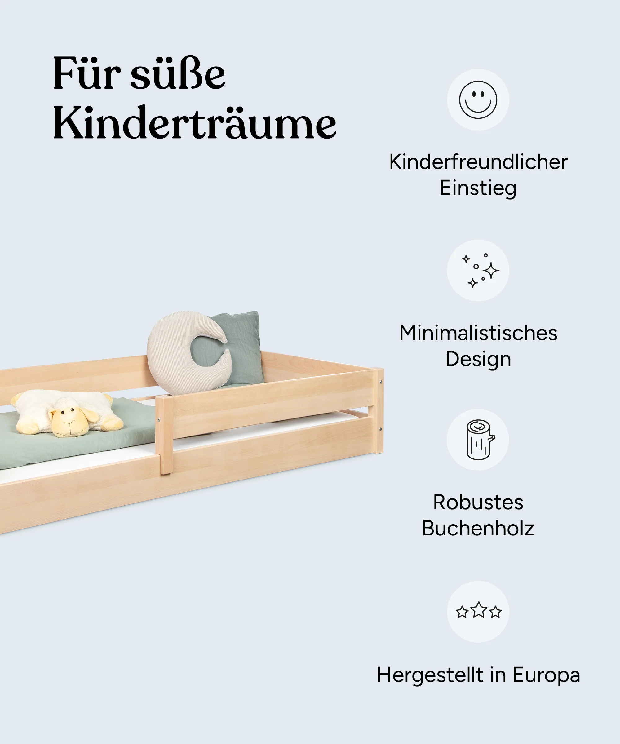 Bodenbett Nova  |  Buche Natur - Image 3