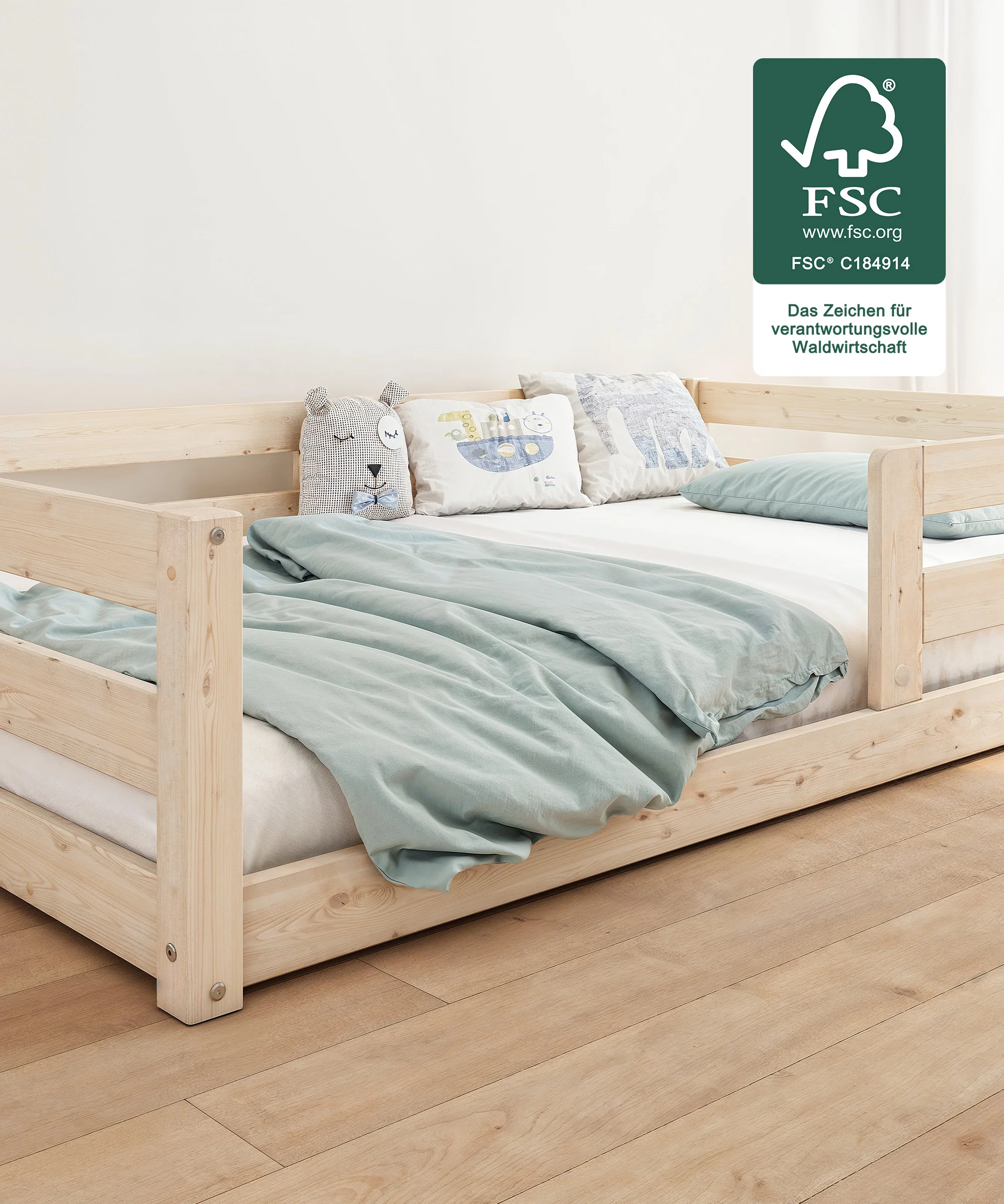 Bodenbett Sona  |  Kiefer Natur - Image 4