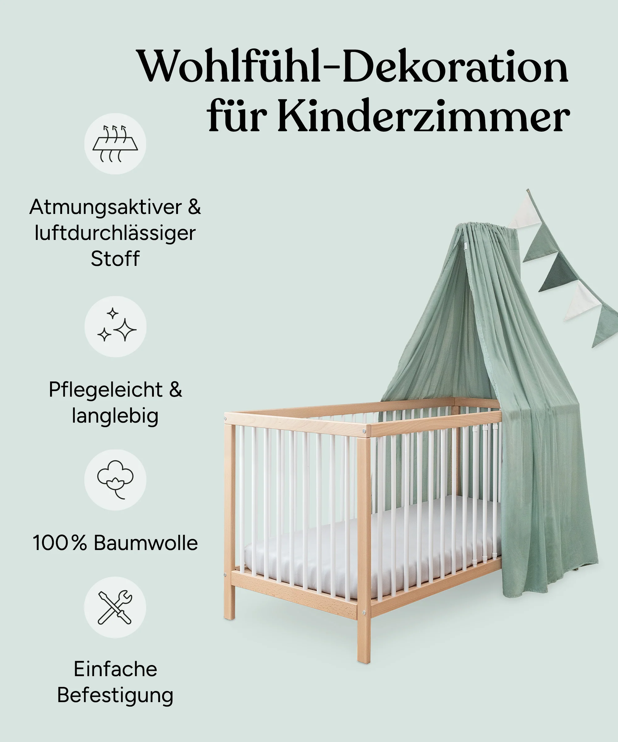 Baldachin-Set  |  für Babybett - Image 3