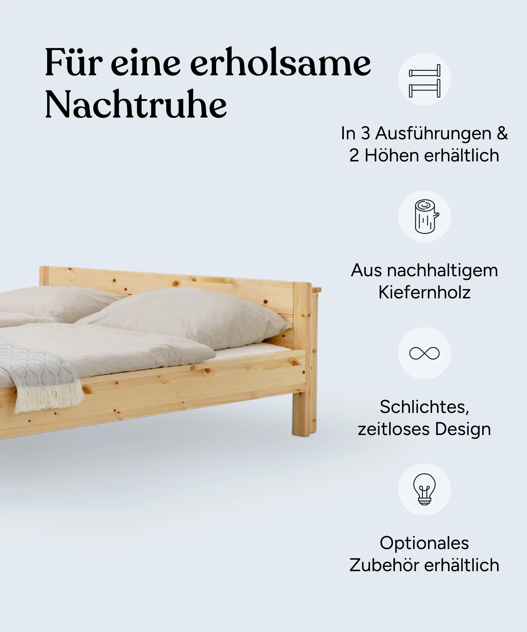 Doppelbett  |  Kiefer  |  180 × 200 cm - Image 4
