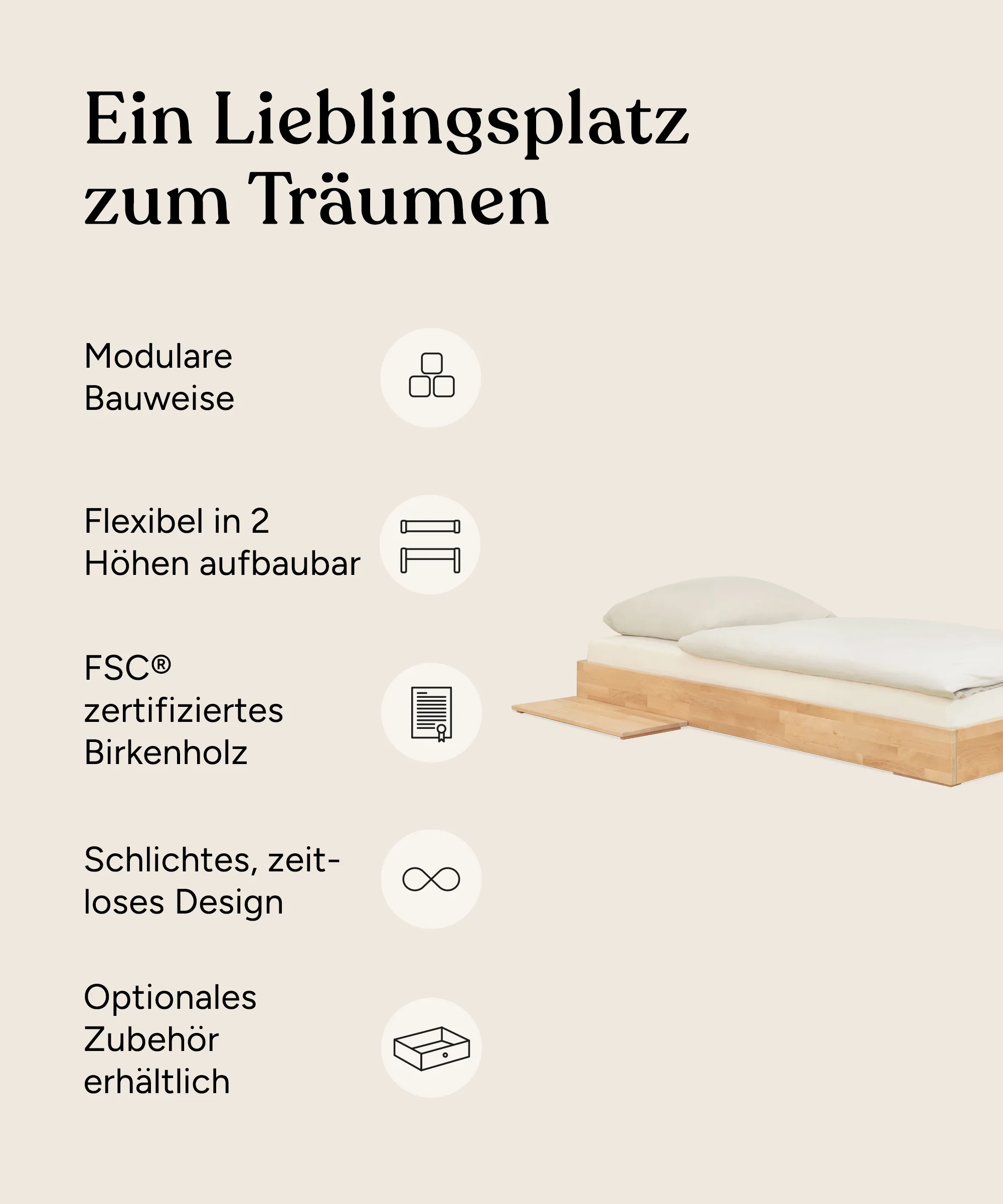 Einzelbett Plano | Birke | 90 × 200 cm - Image 3