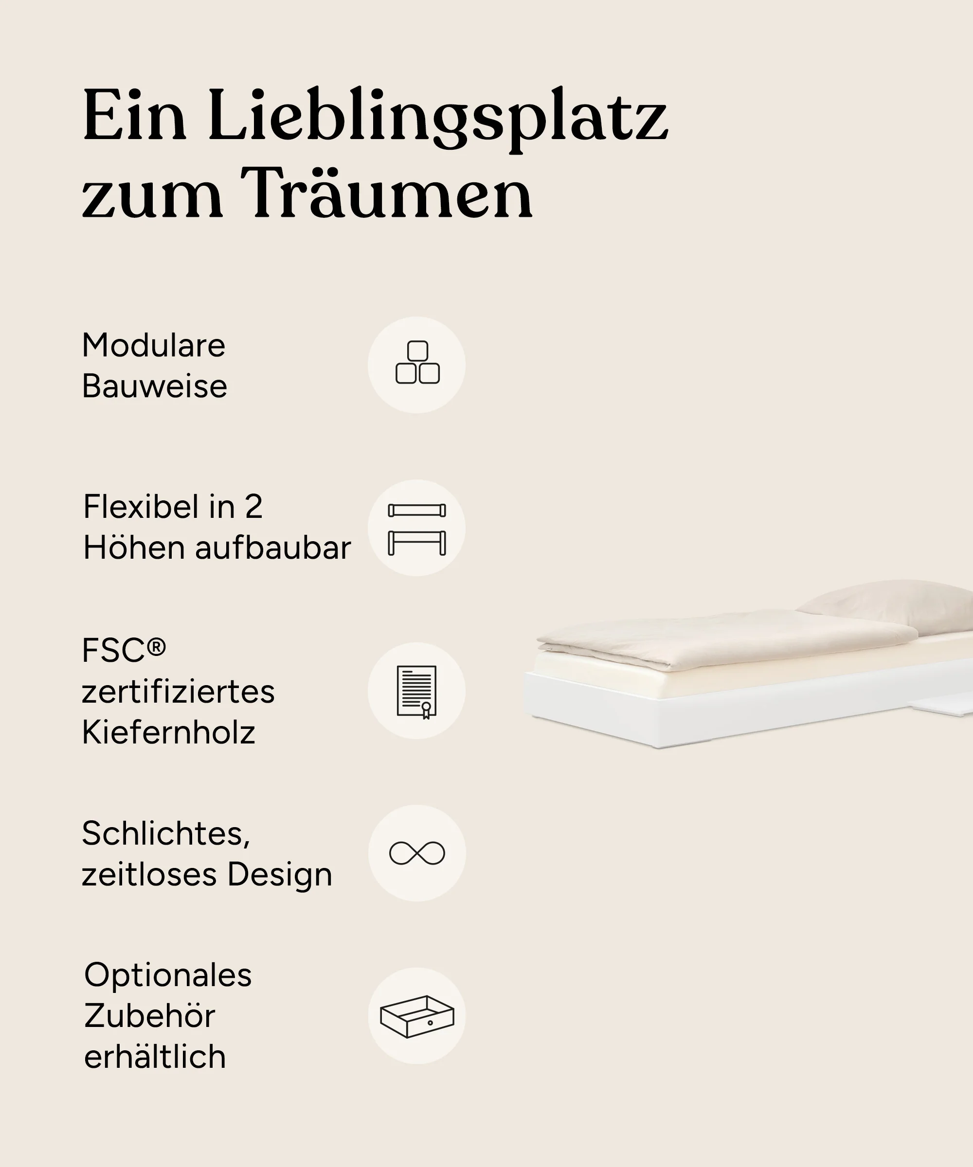 Einzelbett Plano | Kiefer Natur | 90 × 200 cm - Image 3