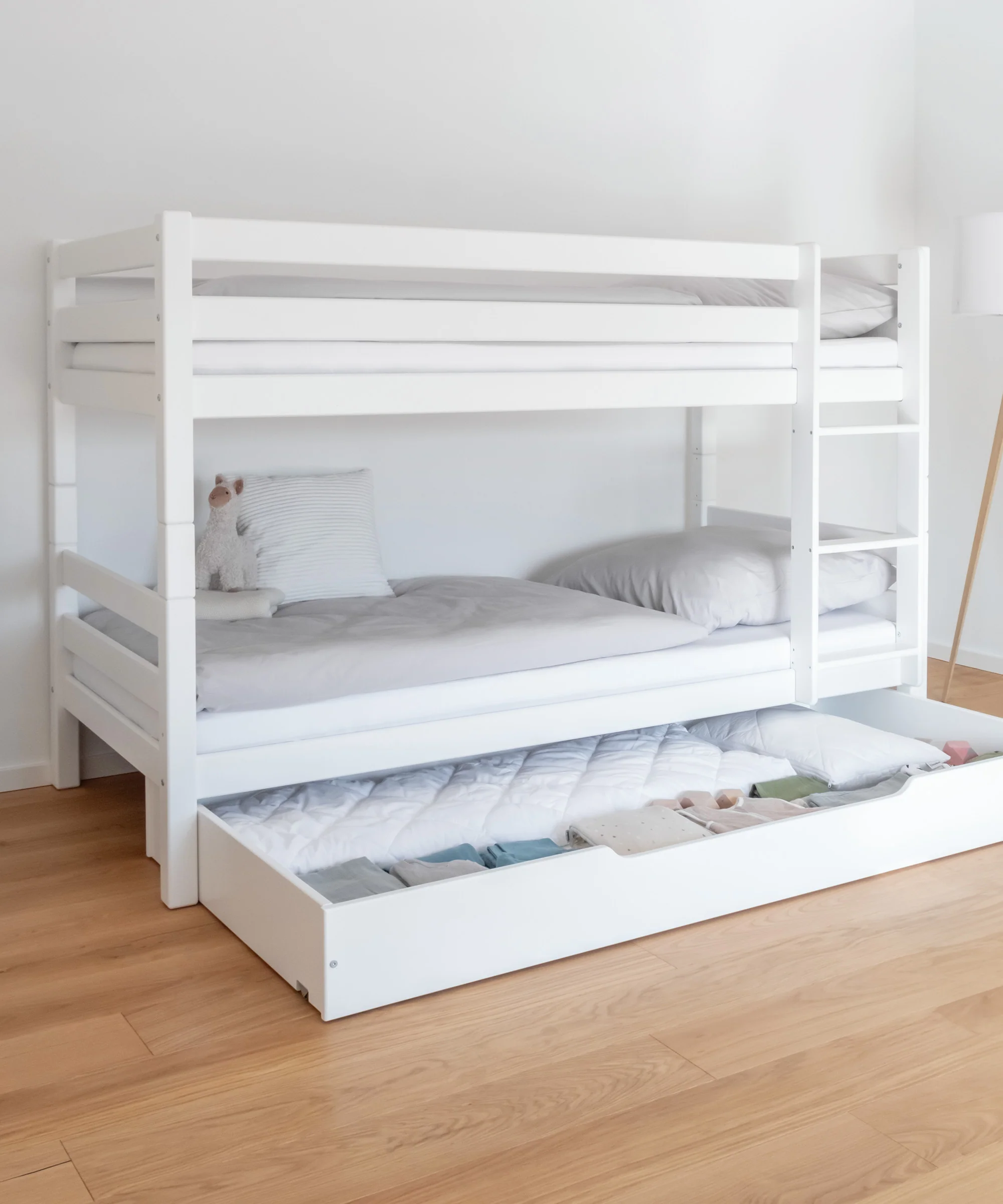 Etagenbett Mittelhoch (B-Ware)  |  Buche Weiß - Image 12