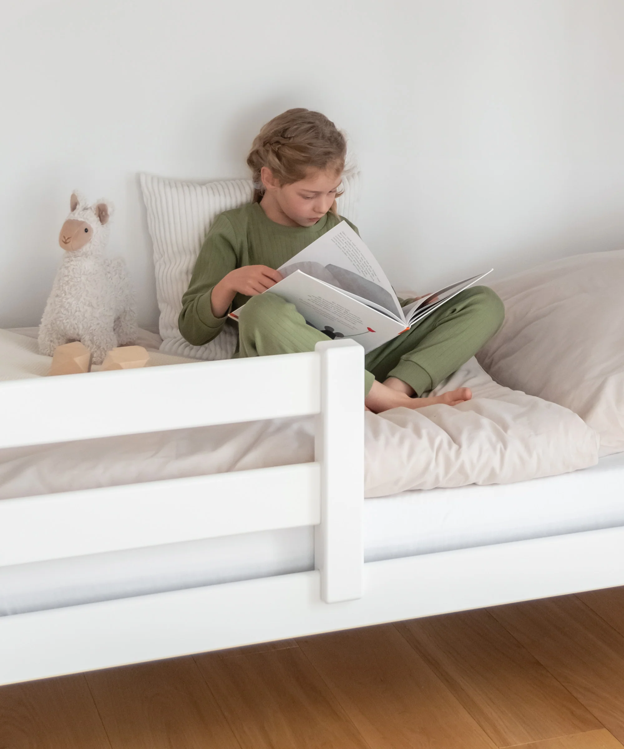 Etagenbett Mittelhoch (B-Ware)  |  Buche Weiß - Image 2