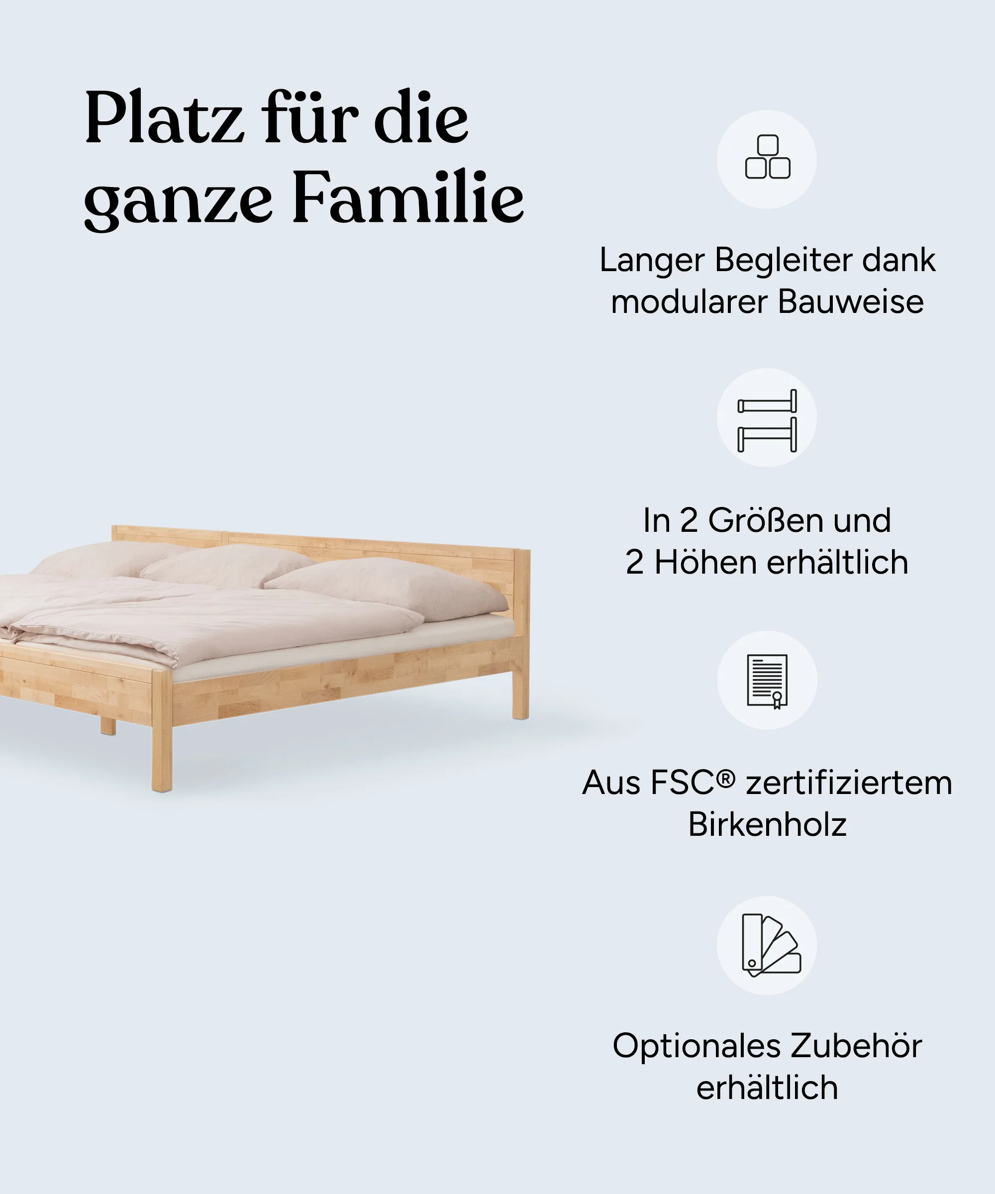 Familienbett  |  Birke  |  360 × 200 cm - Image 3