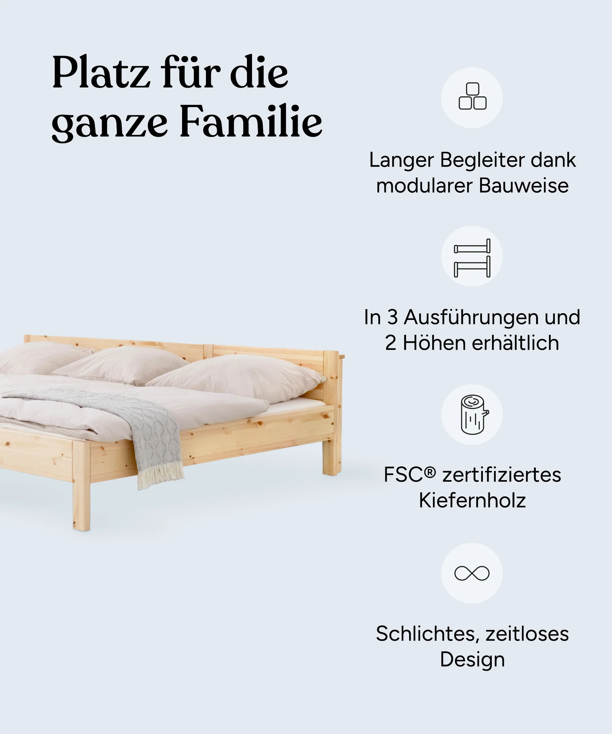 Familienbett  |  Kiefer  |  270 × 200 cm - Image 4