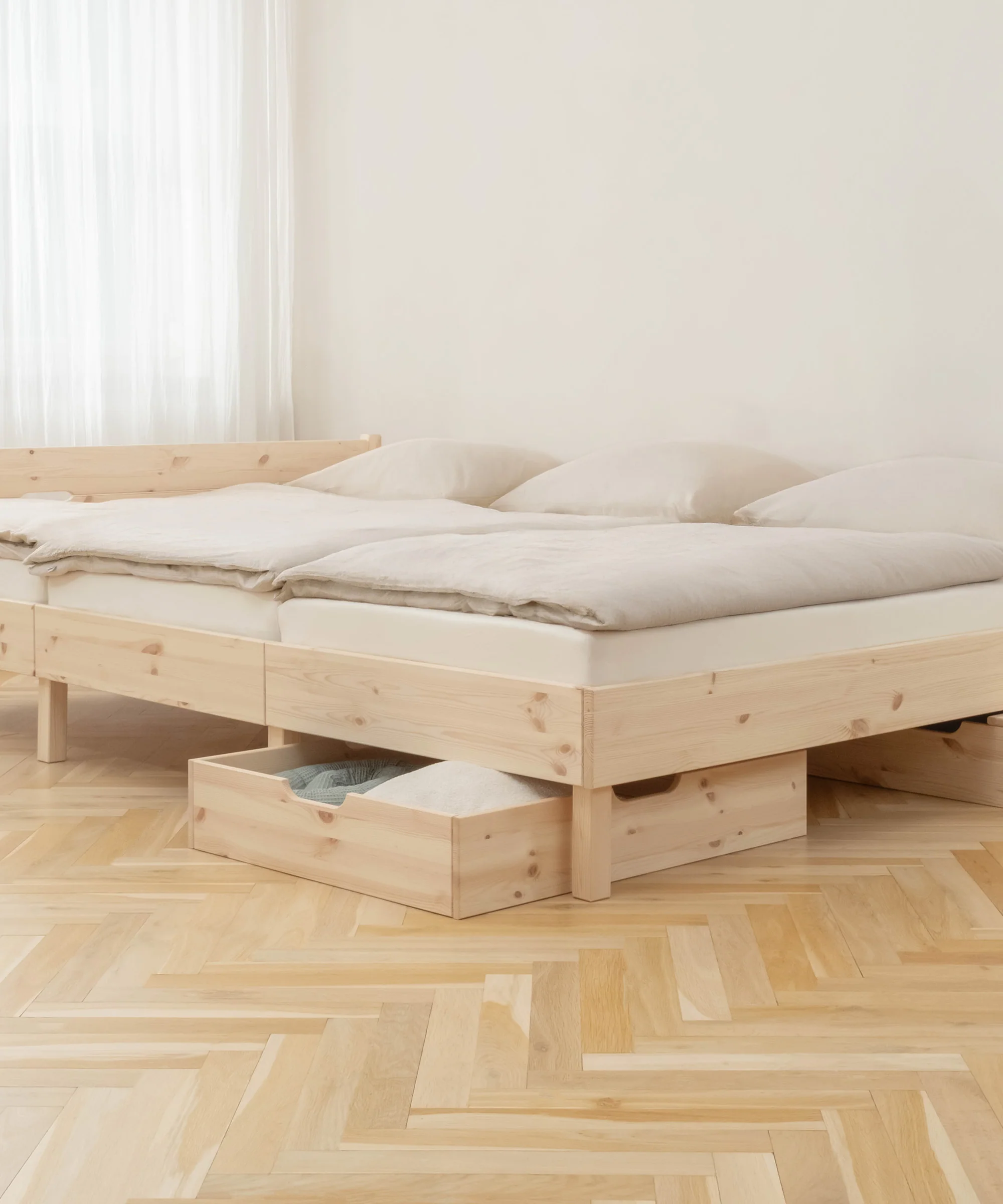 Familienbett Plano | Kiefer Natur | 270 × 200 cm - Image 10