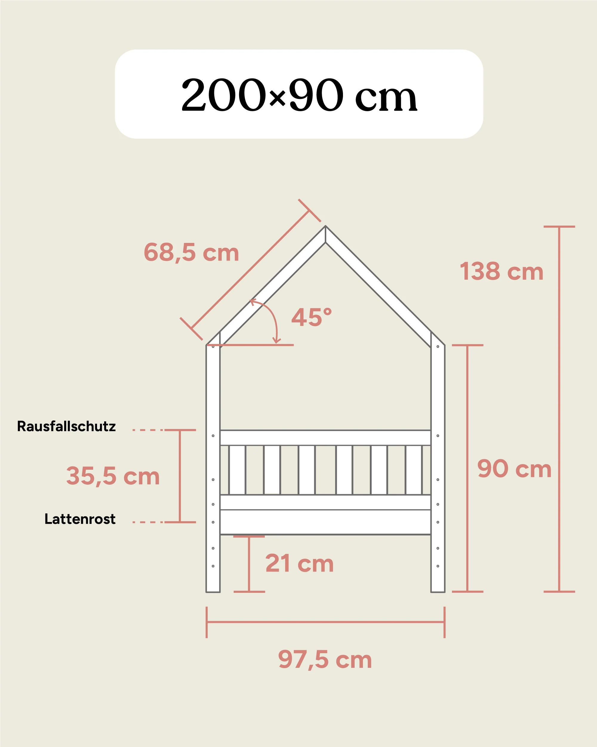 Hausbett Lille (B-Ware)  |  Kiefer Weiß - Image 18