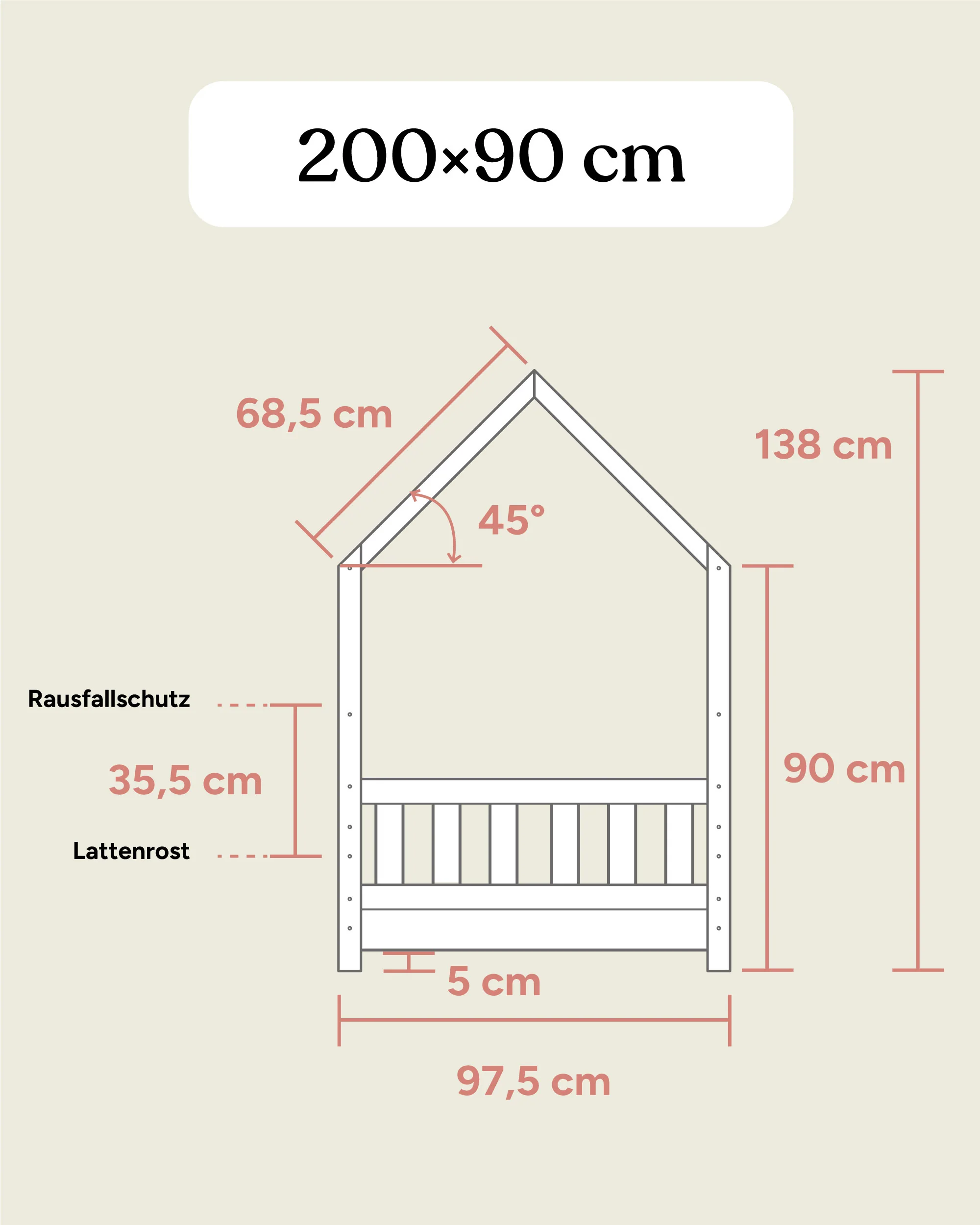 Hausbett Lille (B-Ware)  |  Kiefer Weiß - Image 20