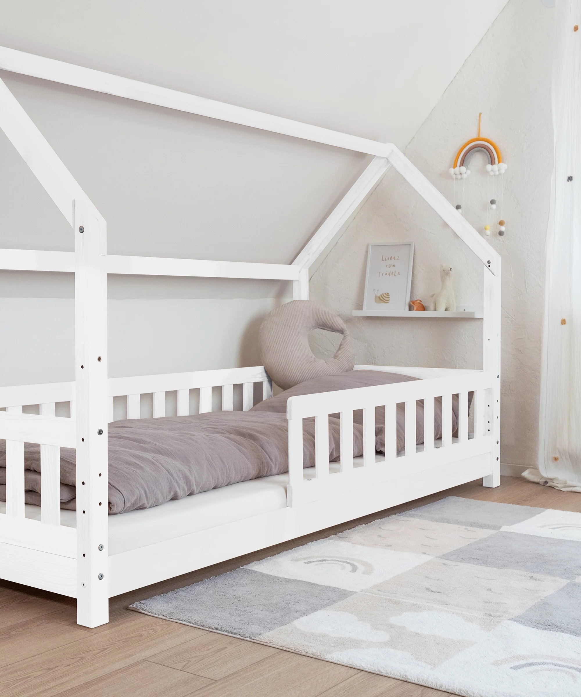 Hausbett Lille (B-Ware)  |  Kiefer Weiß - Image 9