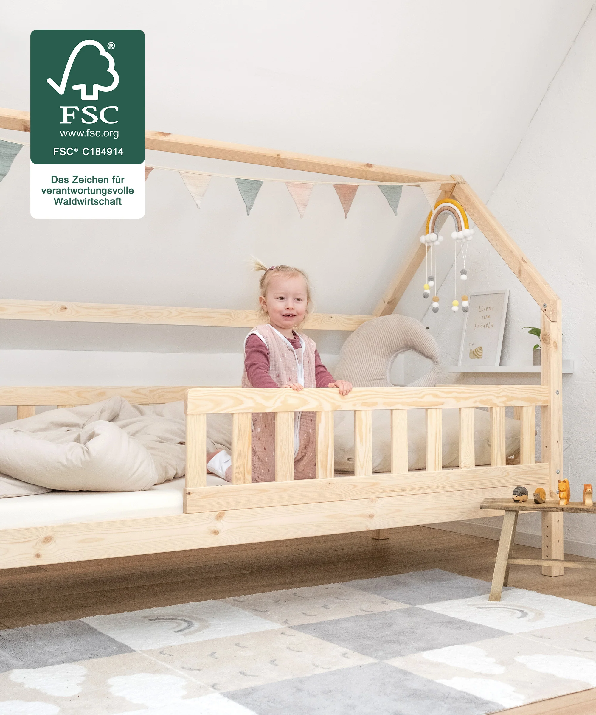 Hausbett Lille  |  Kiefer Natur - Image 2