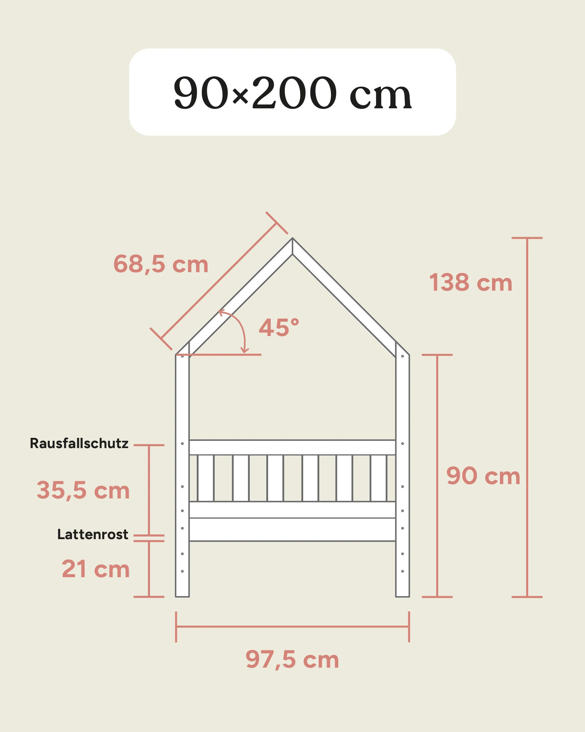 Hausbett Lille  |  Kiefer Hellgrau - Image 19
