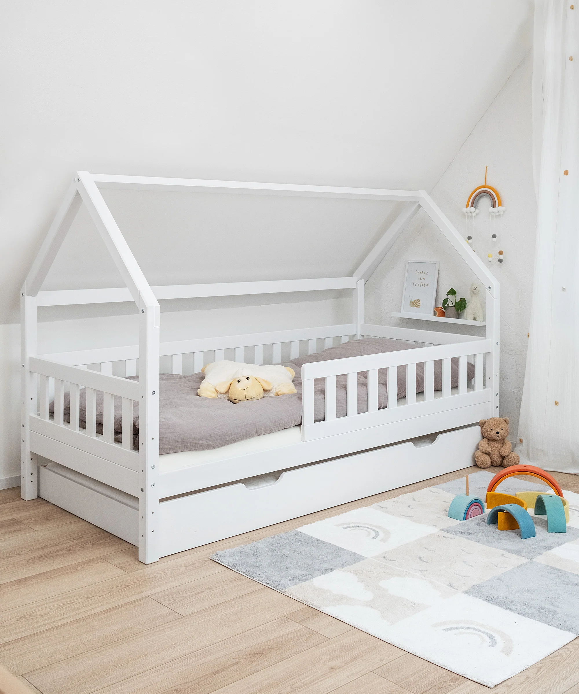Hausbett Lille  |  Kiefer Weiß - Image 13