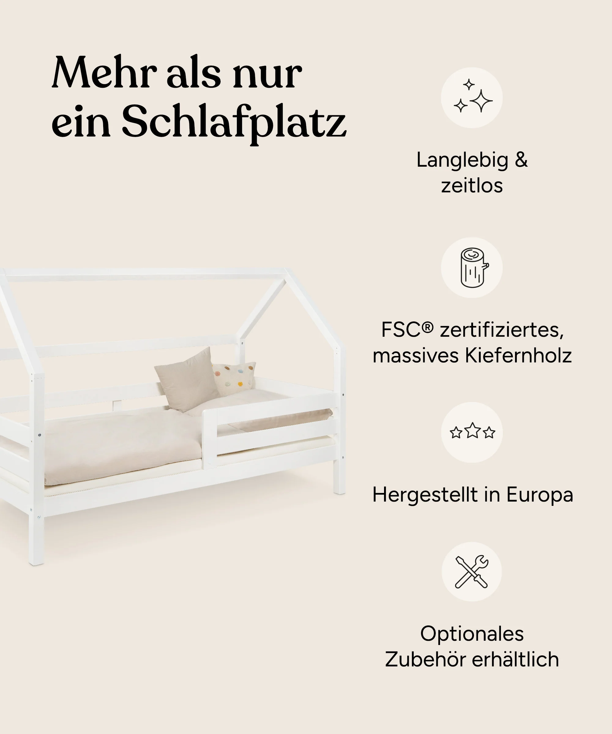 Hausbett Sona | Kiefer Weiß - Image 3