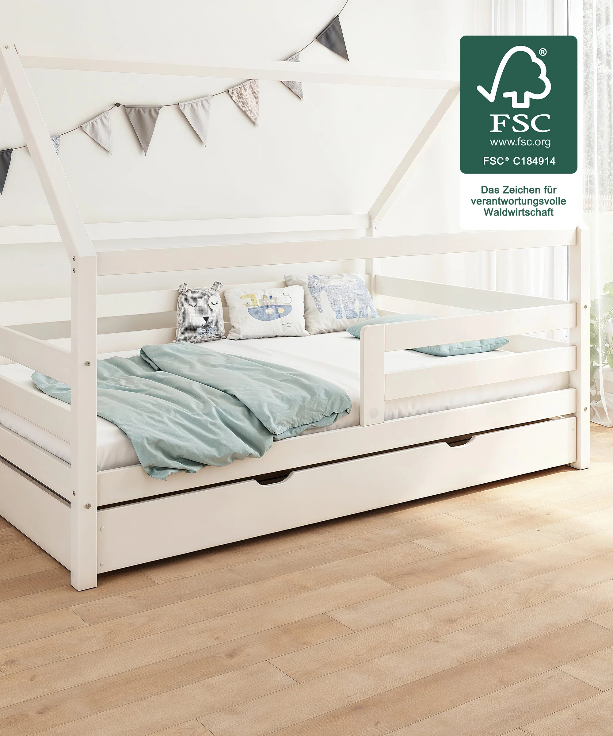 Hausbett Sona | Kiefer Weiß - Image 4