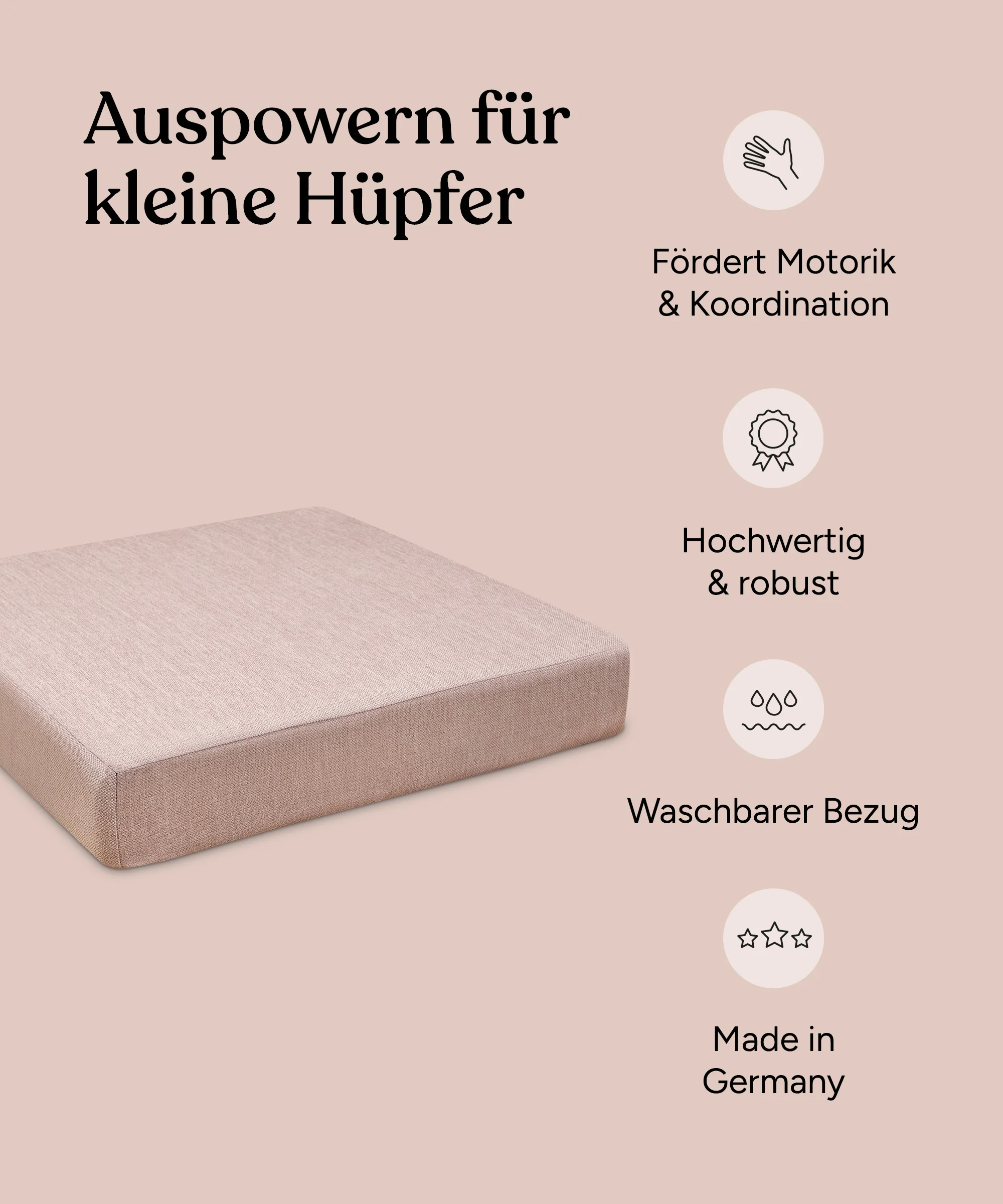 Hüpfpolster Cord | Quadratisch - Image 3