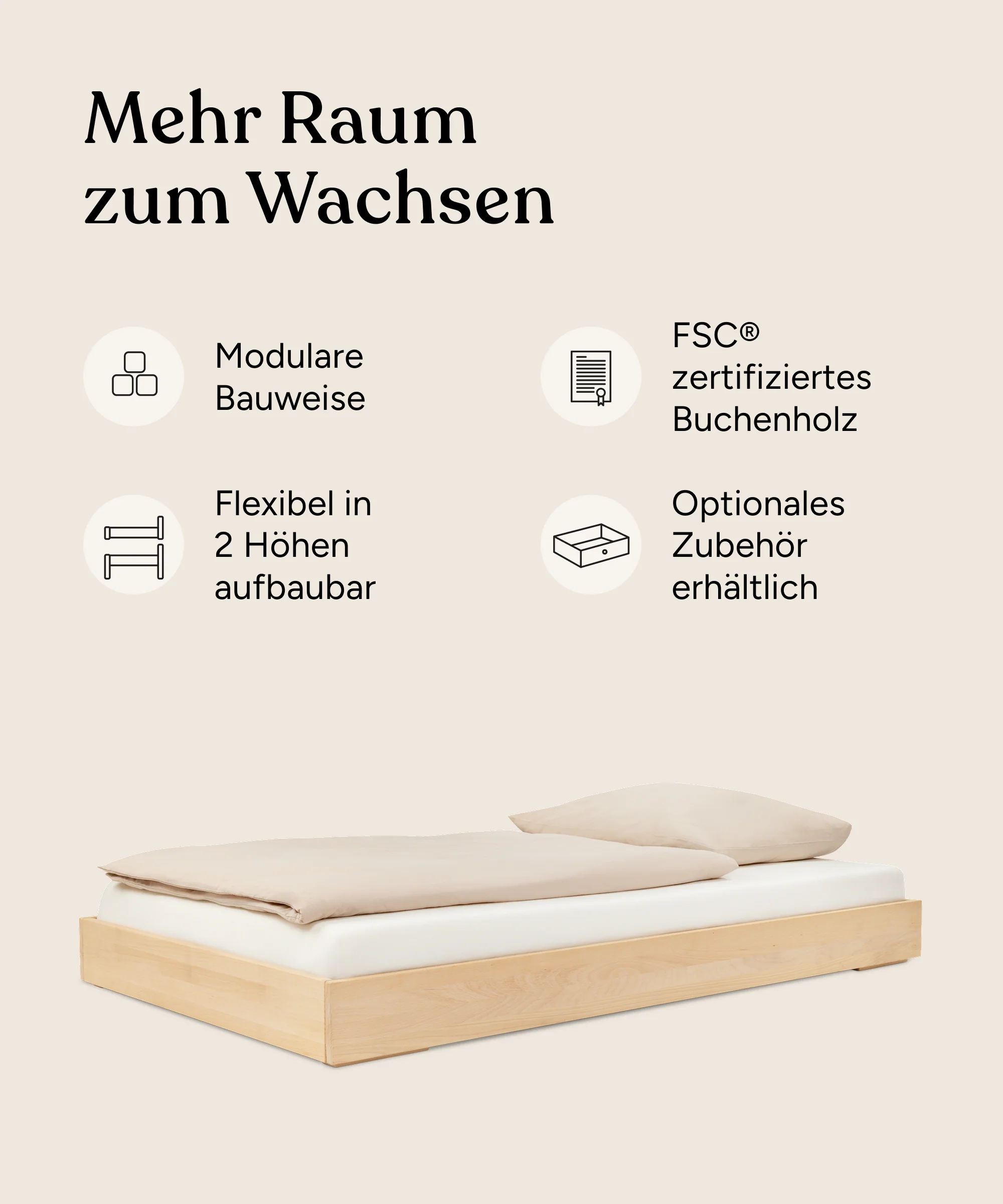 Jugendbett Plano | Buche | 140 × 200 cm - Image 3