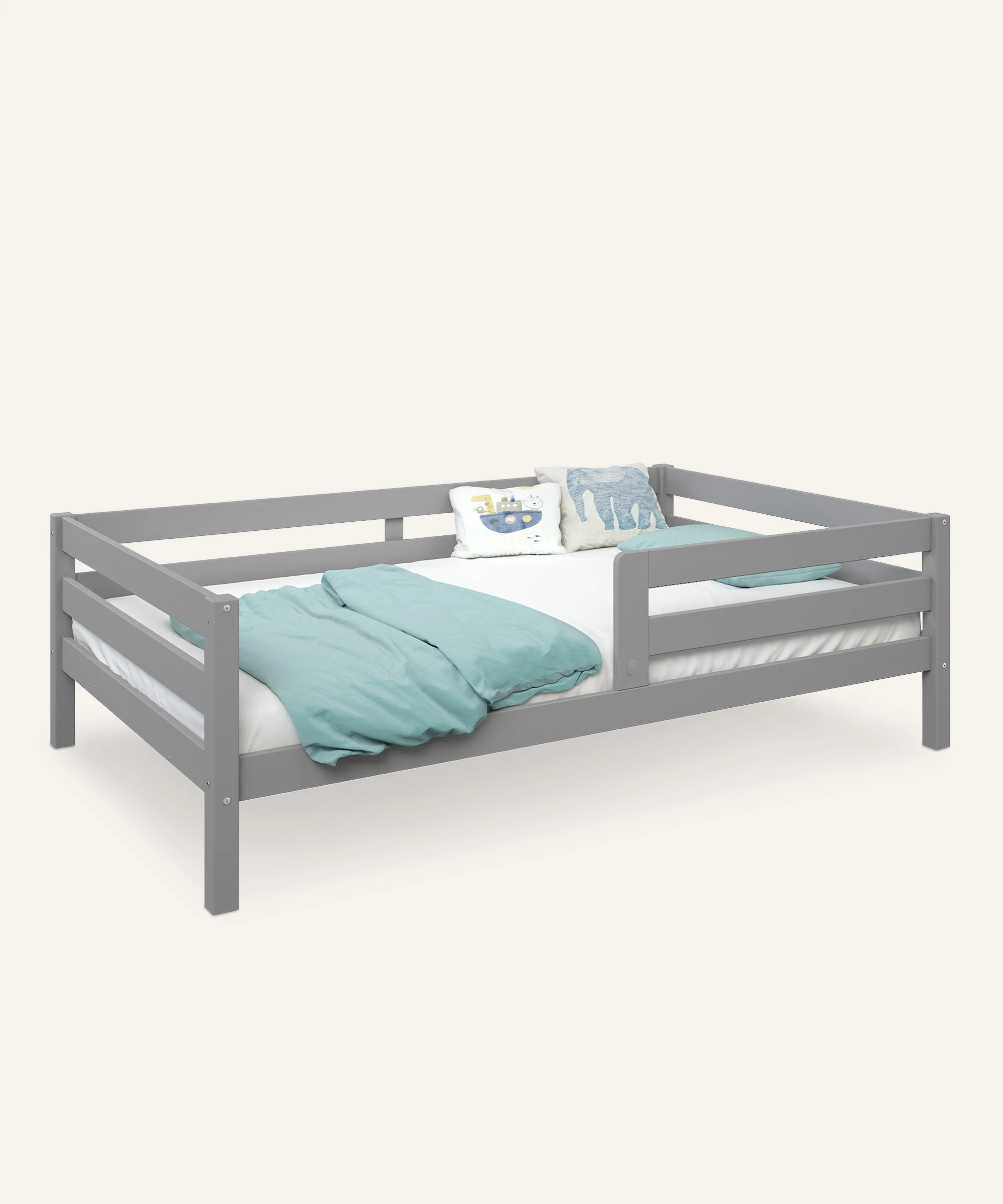Kinderbett Sona  |  Kiefer Grau  |  120 × 200 cm