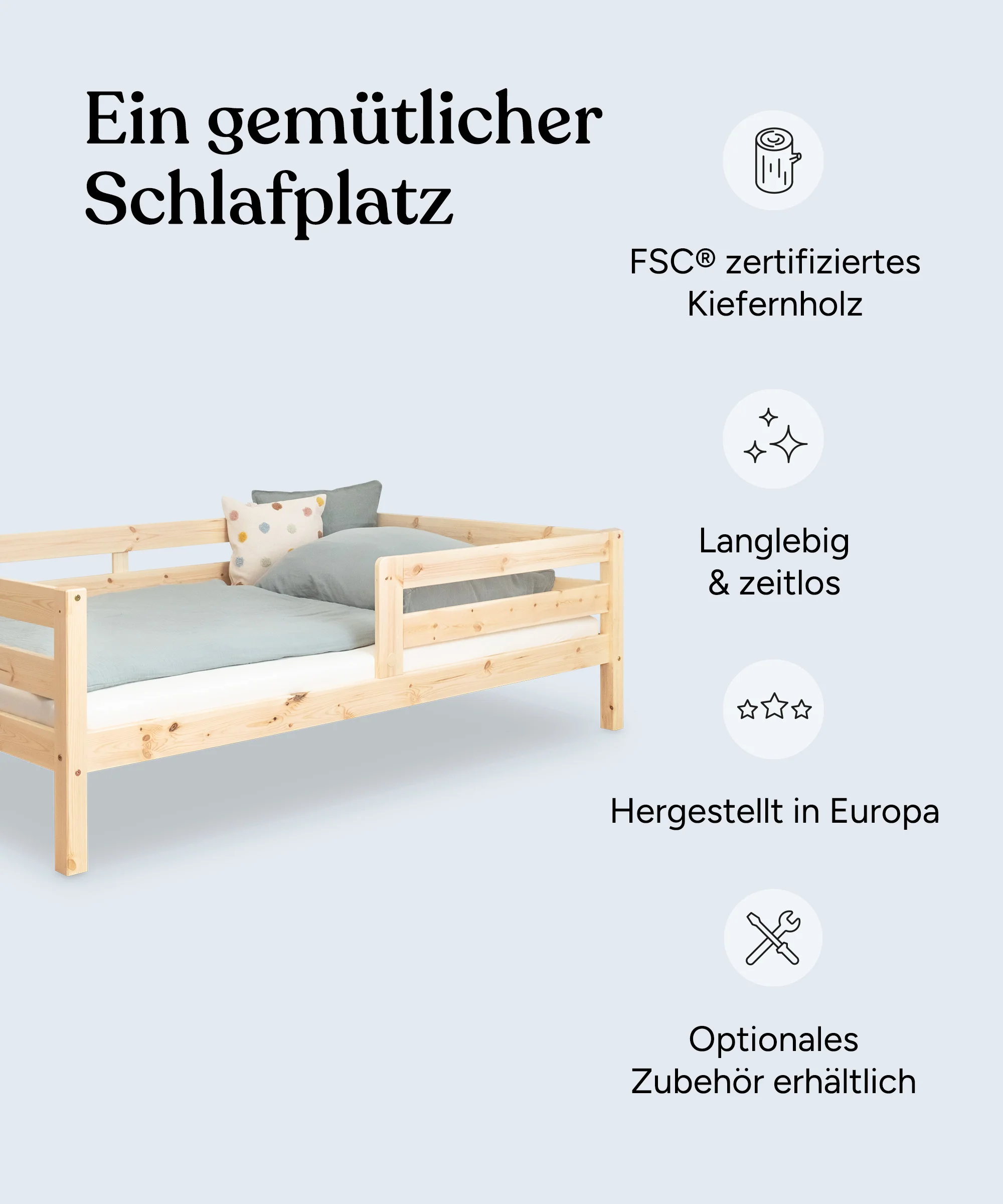 Kinderbett Sona  |  Kiefer Natur - Image 2