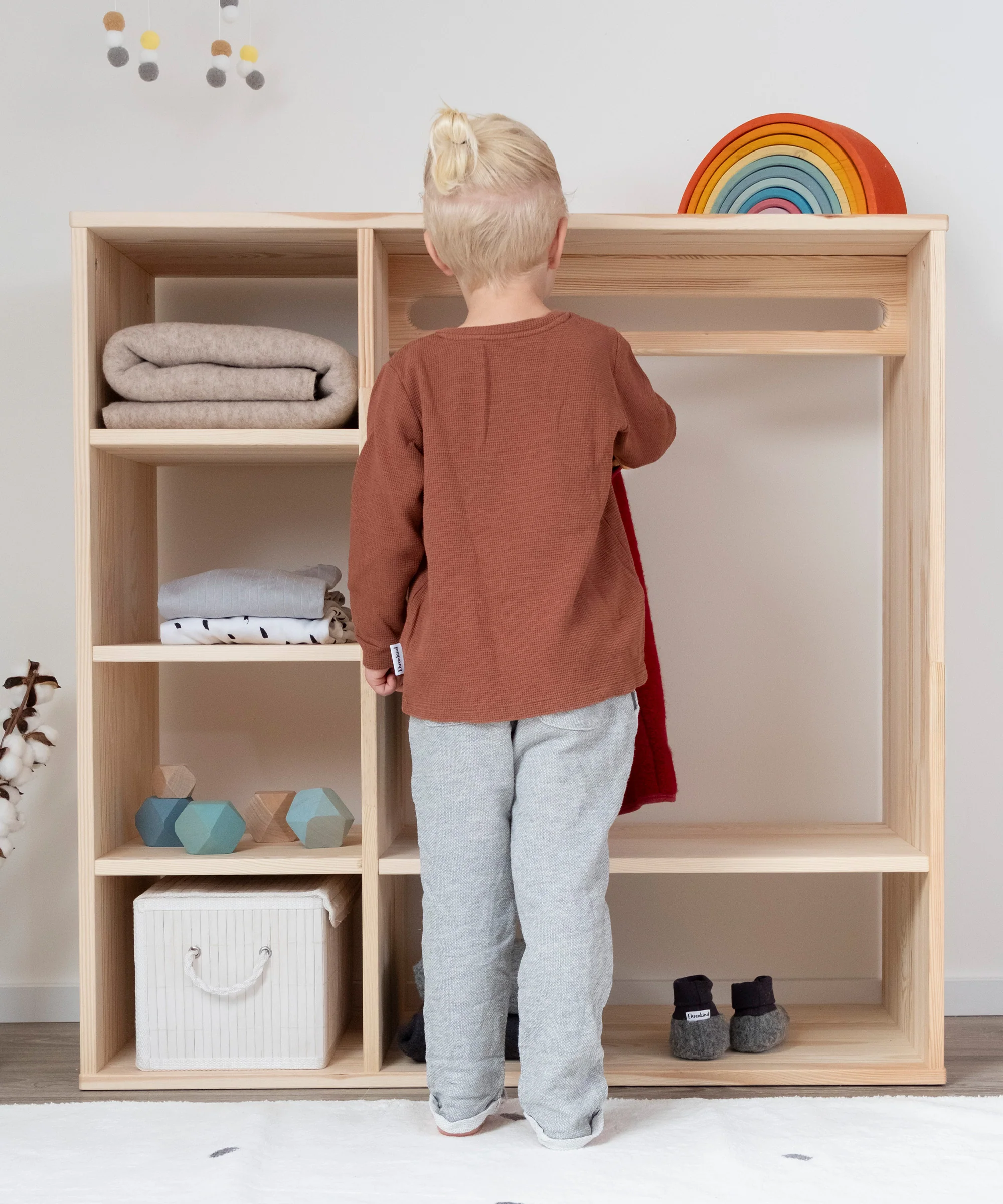 Montessori-Kleiderschrank (B-Ware)  |  Kiefer - Image 2