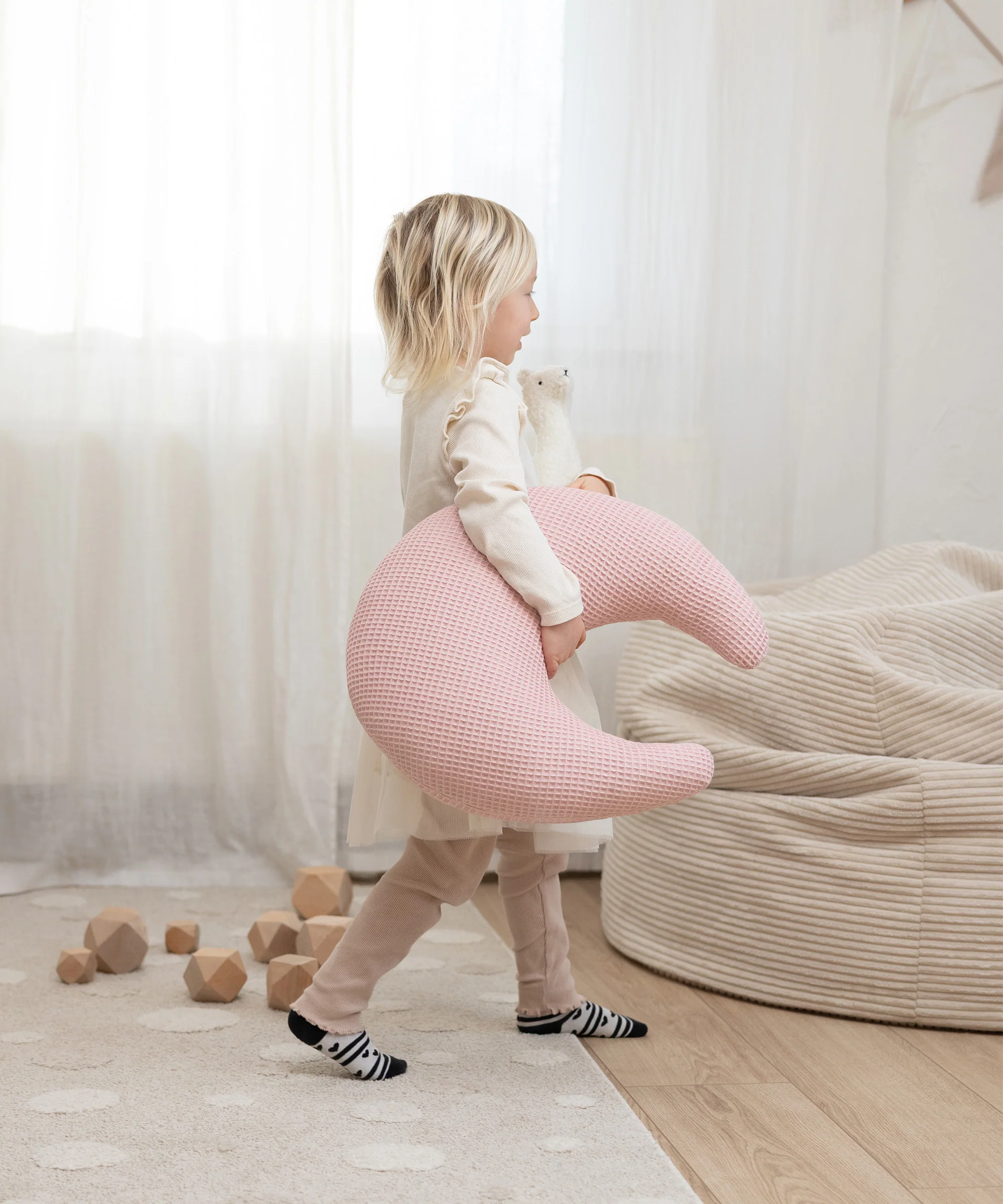Kuschelkissen Mond | Waffelpiqué - Image 7