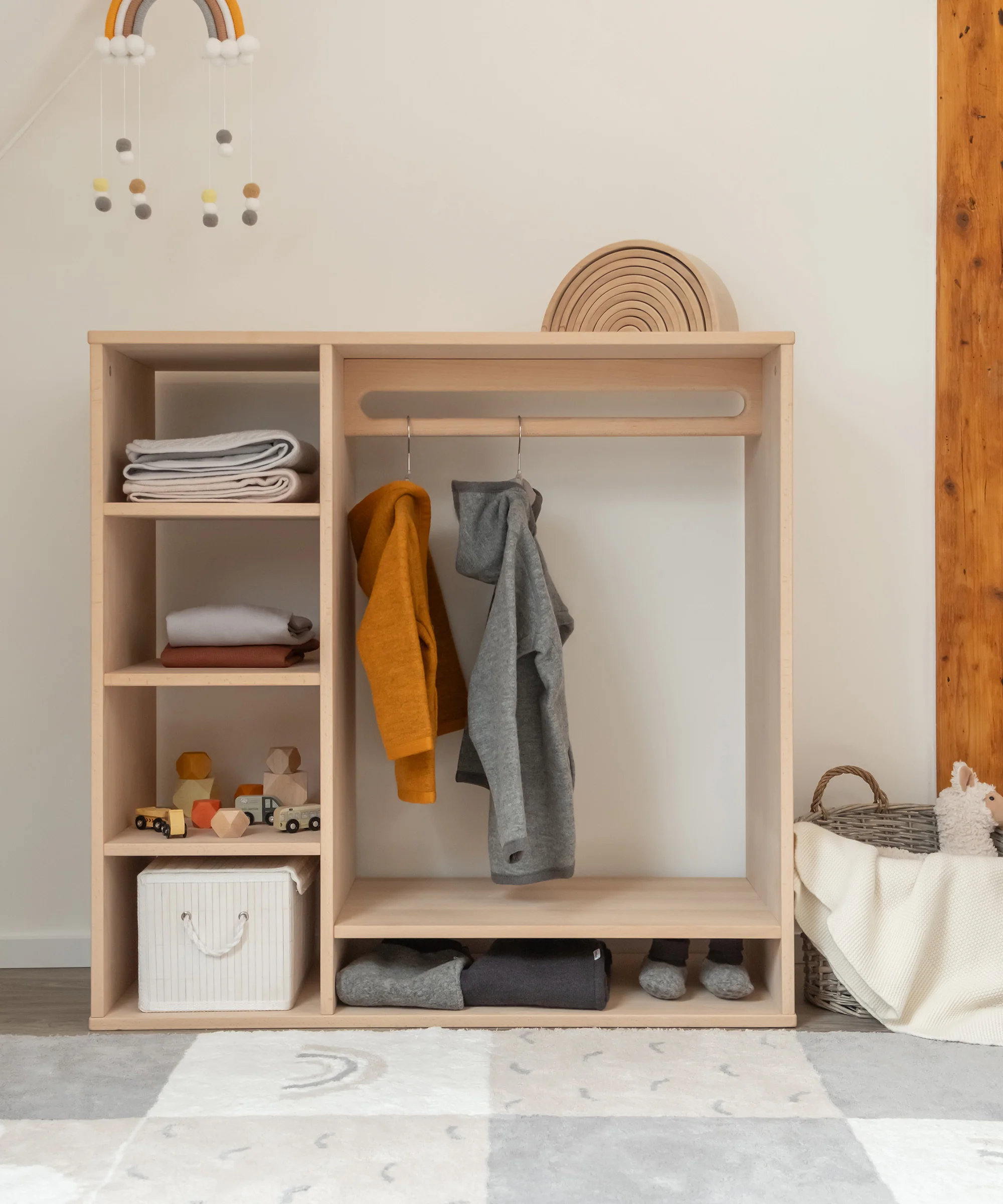 Montessori-Kleiderschrank (B-Ware) | Buche - Image 10