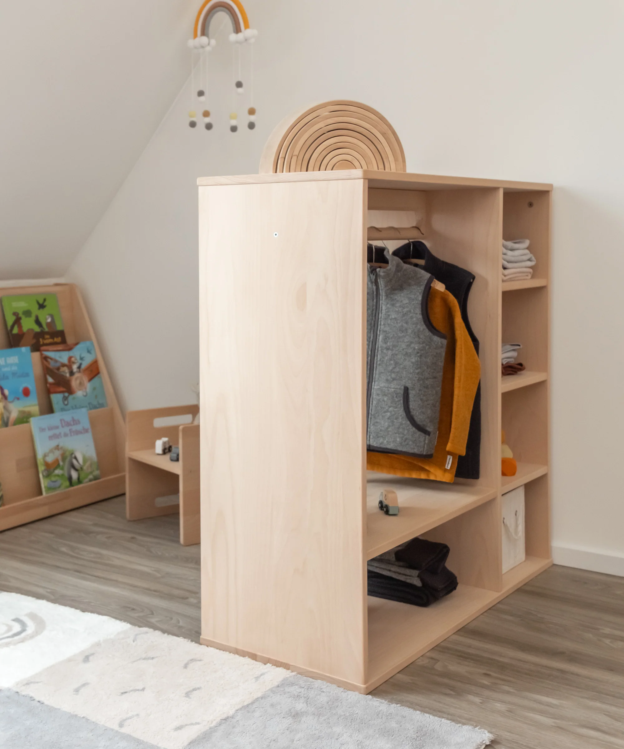 Montessori-Kleiderschrank (B-Ware) | Buche - Image 11