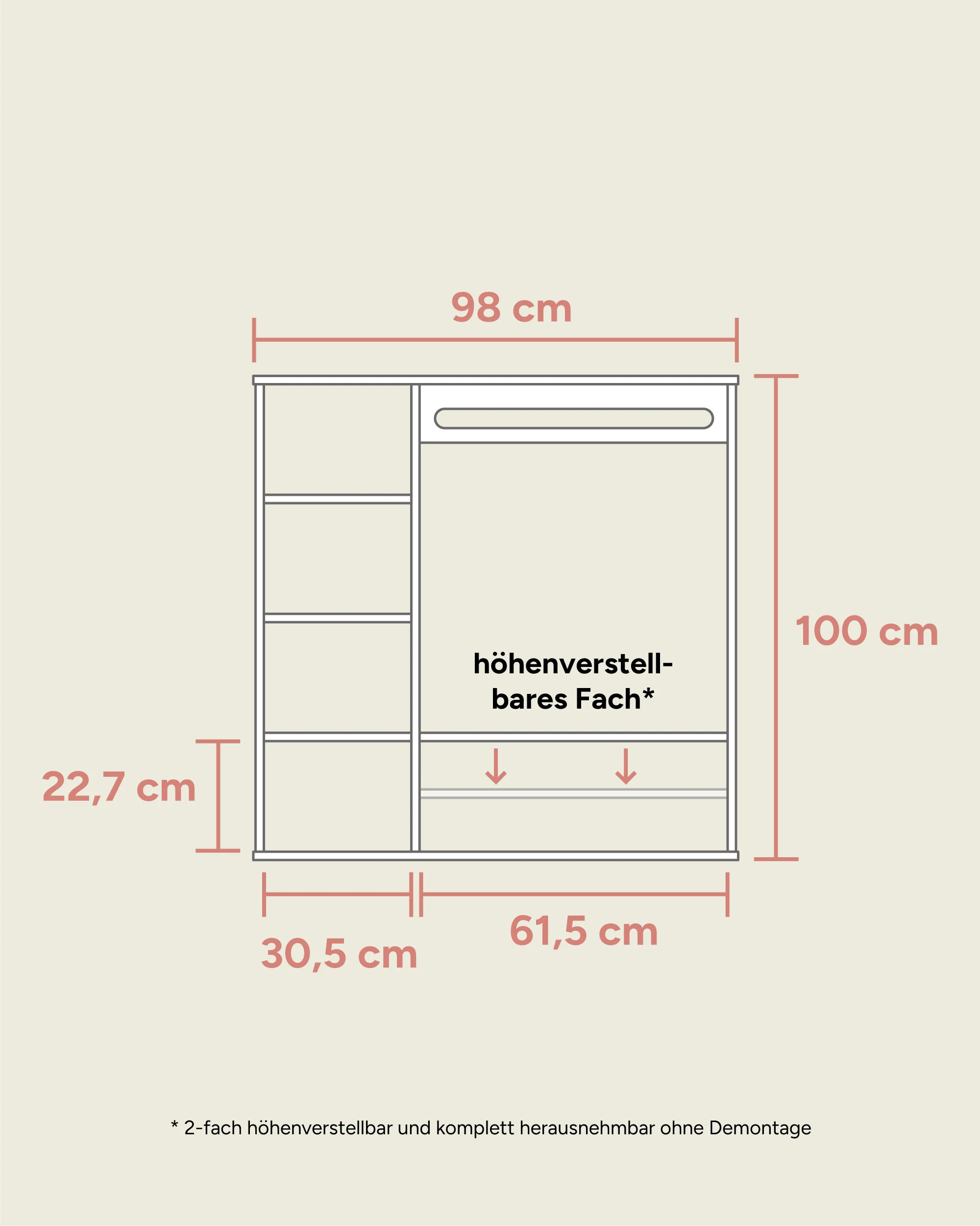 Montessori-Kleiderschrank (B-Ware) | Buche - Image 12