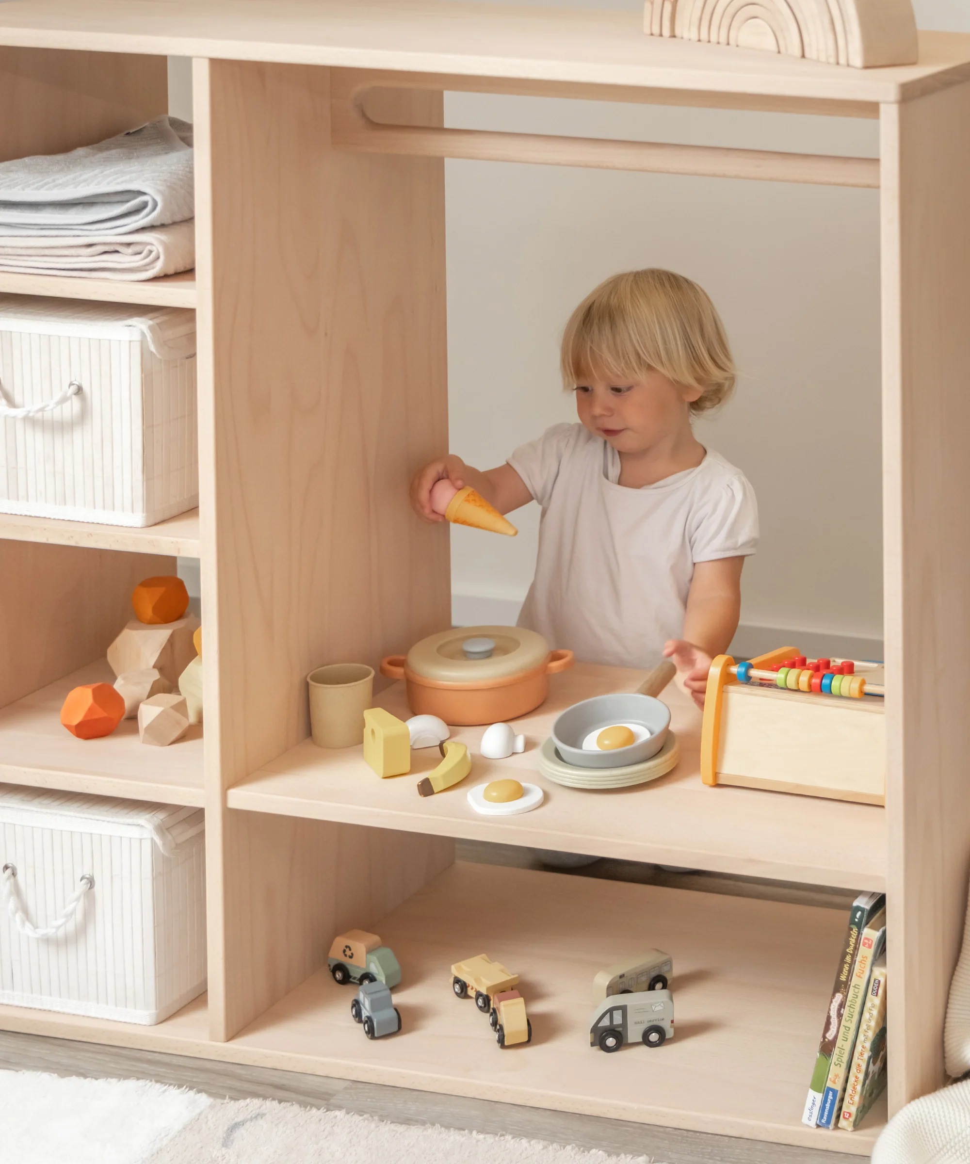 Montessori-Kleiderschrank (B-Ware) | Buche - Image 8