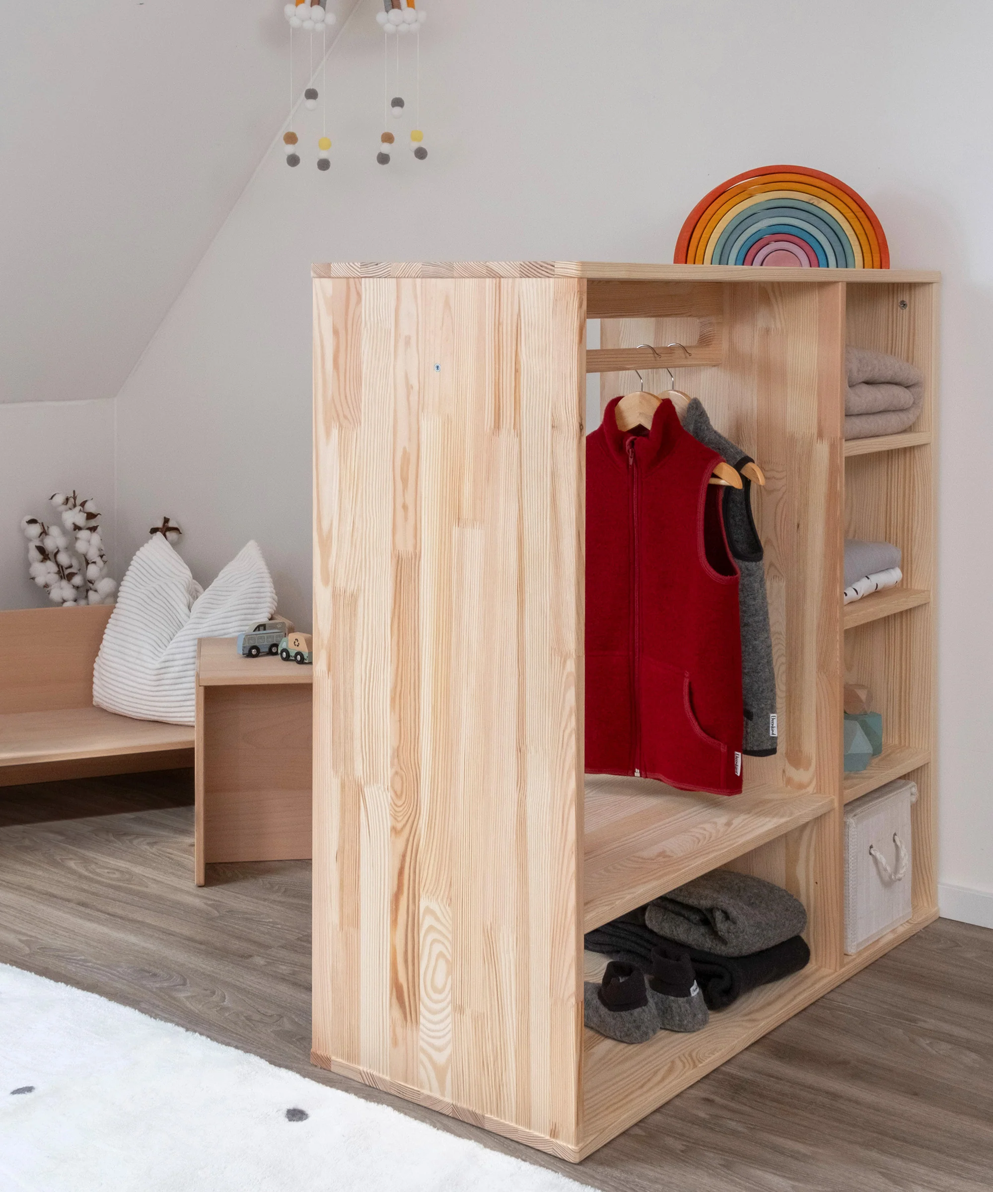 Montessori-Kleiderschrank  |  Kiefer - Image 10