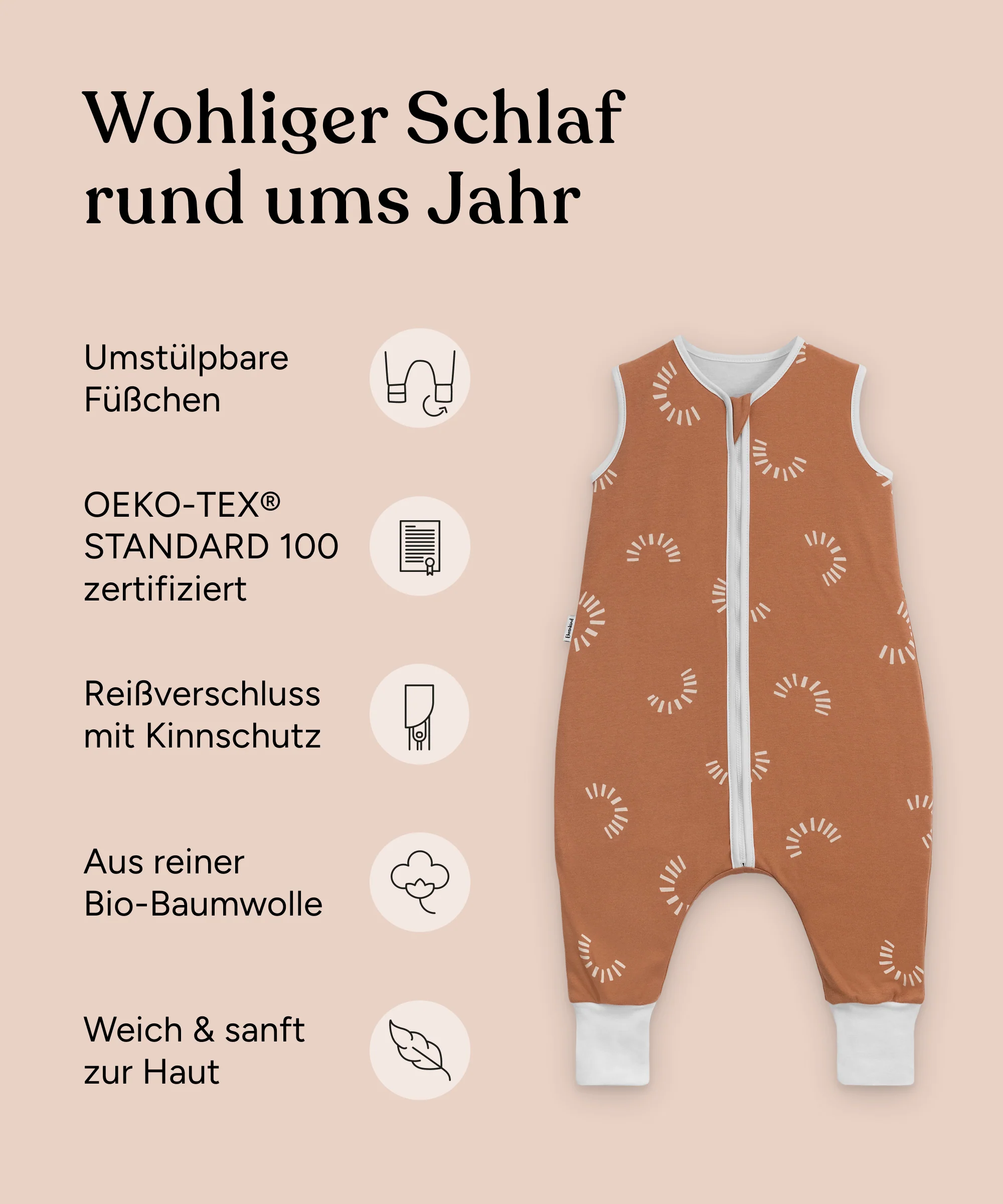Schlafsack mit Beinen (B-Ware)  |  ganzjährig - Image 3