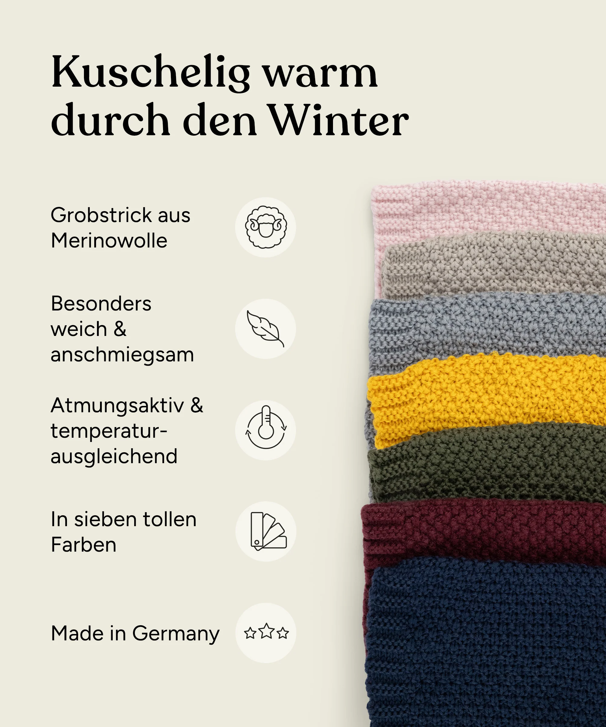 Schlauchschal Grobstrick | B-Ware - Image 3