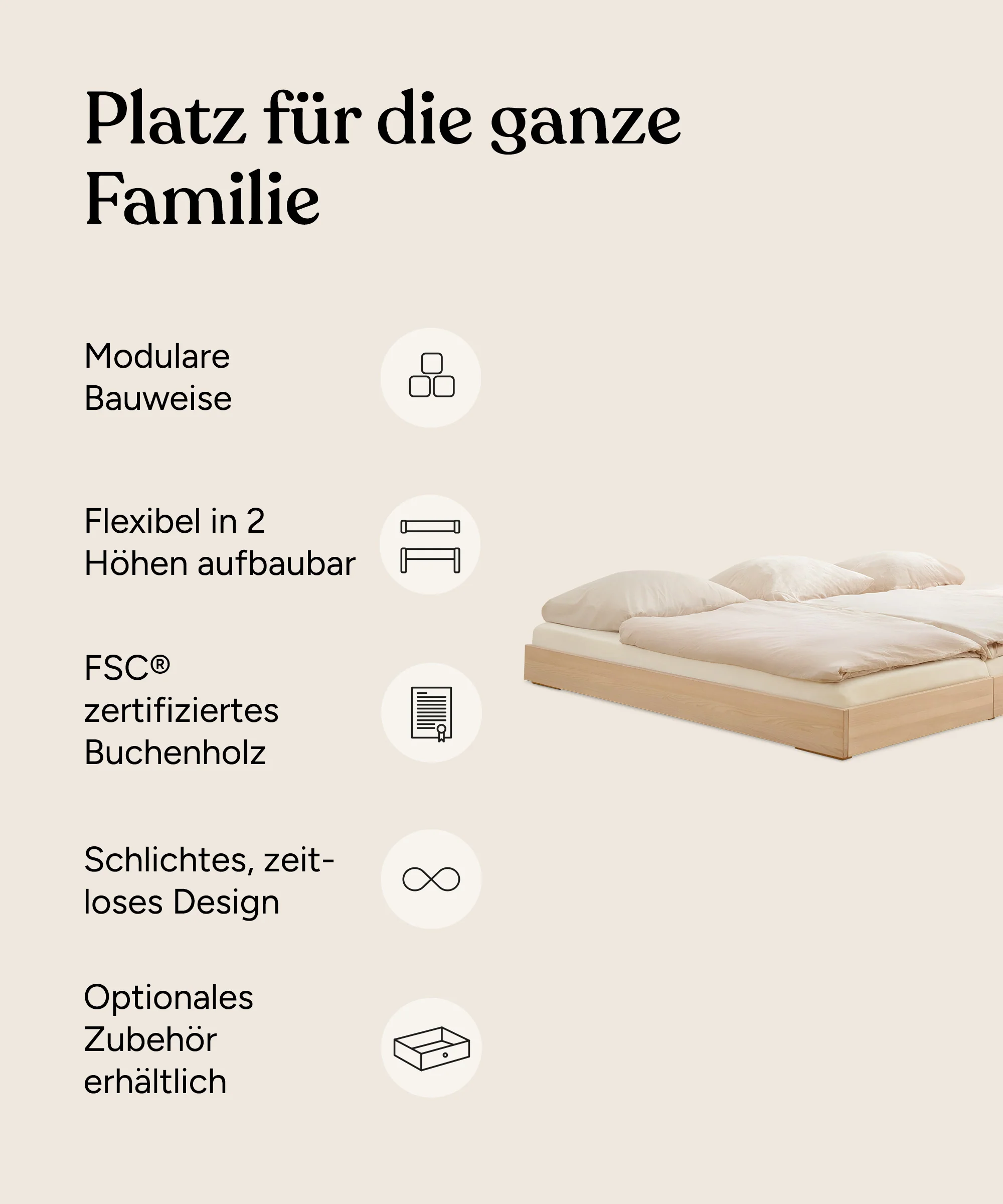 Familienbett Plano | Buche | 360 × 200 cm - Image 3