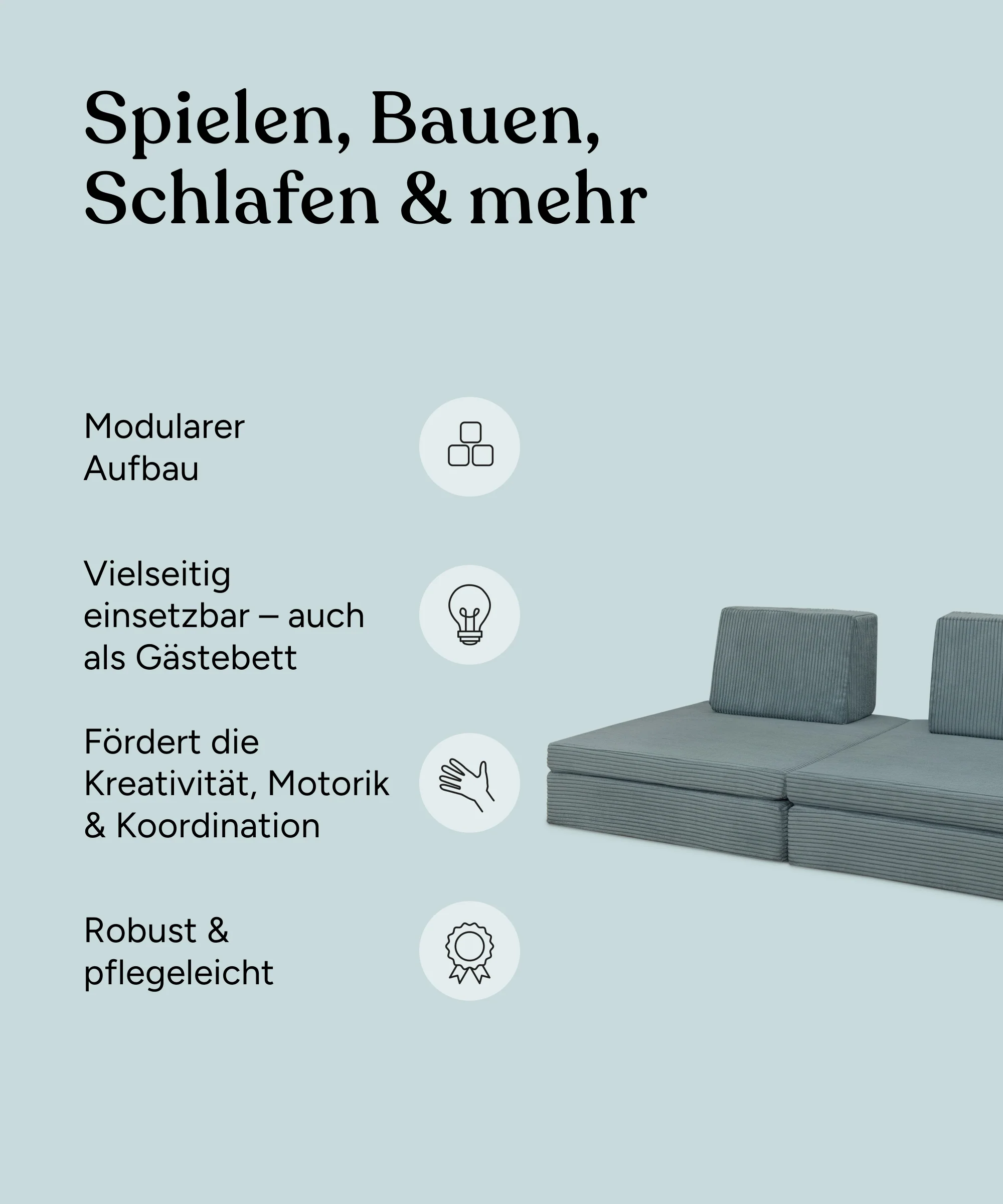 Spielsofa | Cord - Image 3