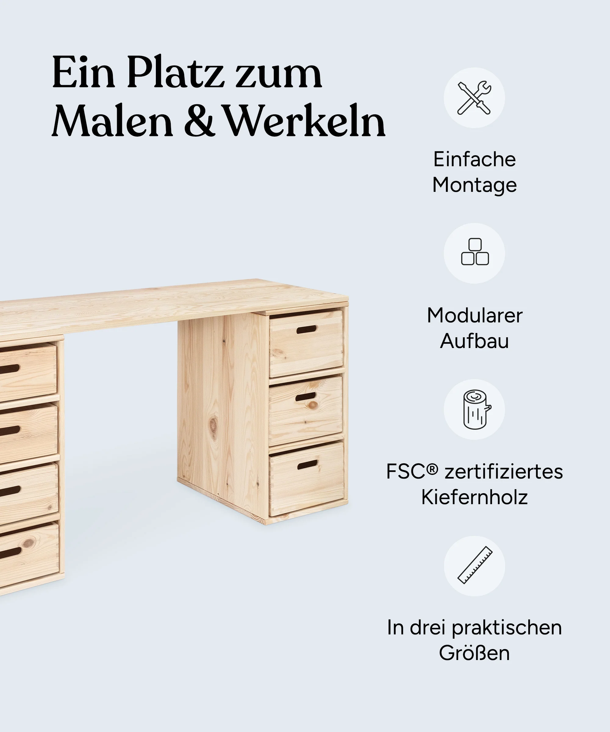 Tischplatte für Aufbewahrungssystem (B-Ware) | Kiefer - Image 4