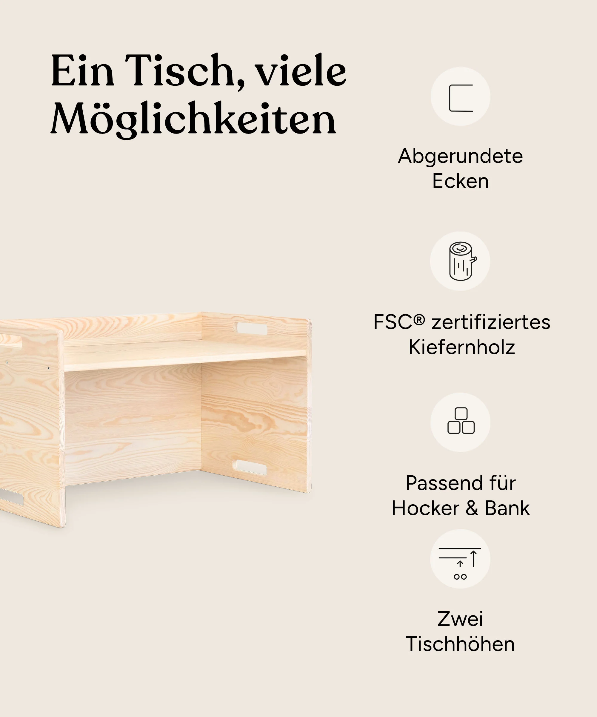 Wendetisch Kiefer - Image 3