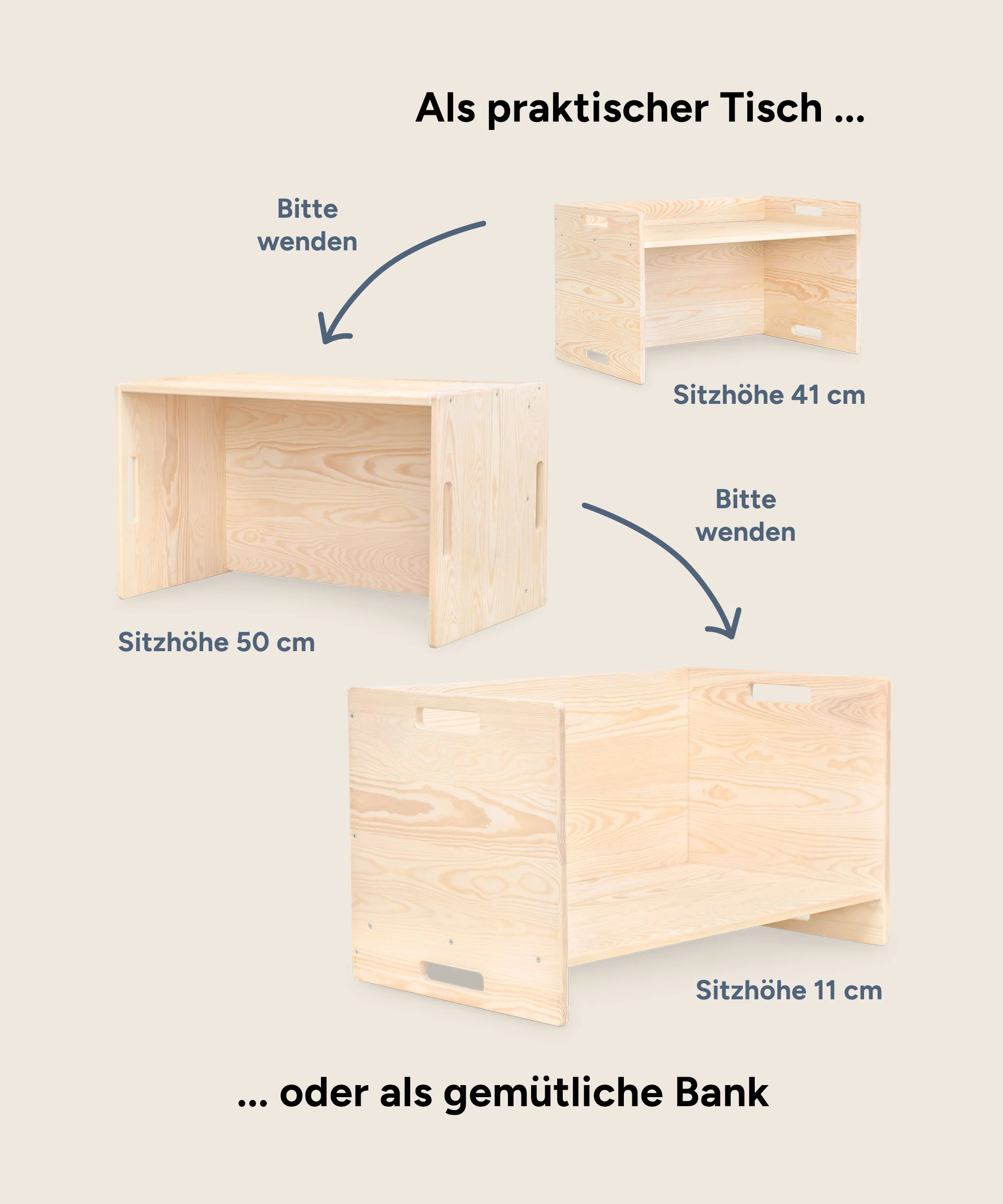 Wendetisch Kiefer | B-Ware - Image 8