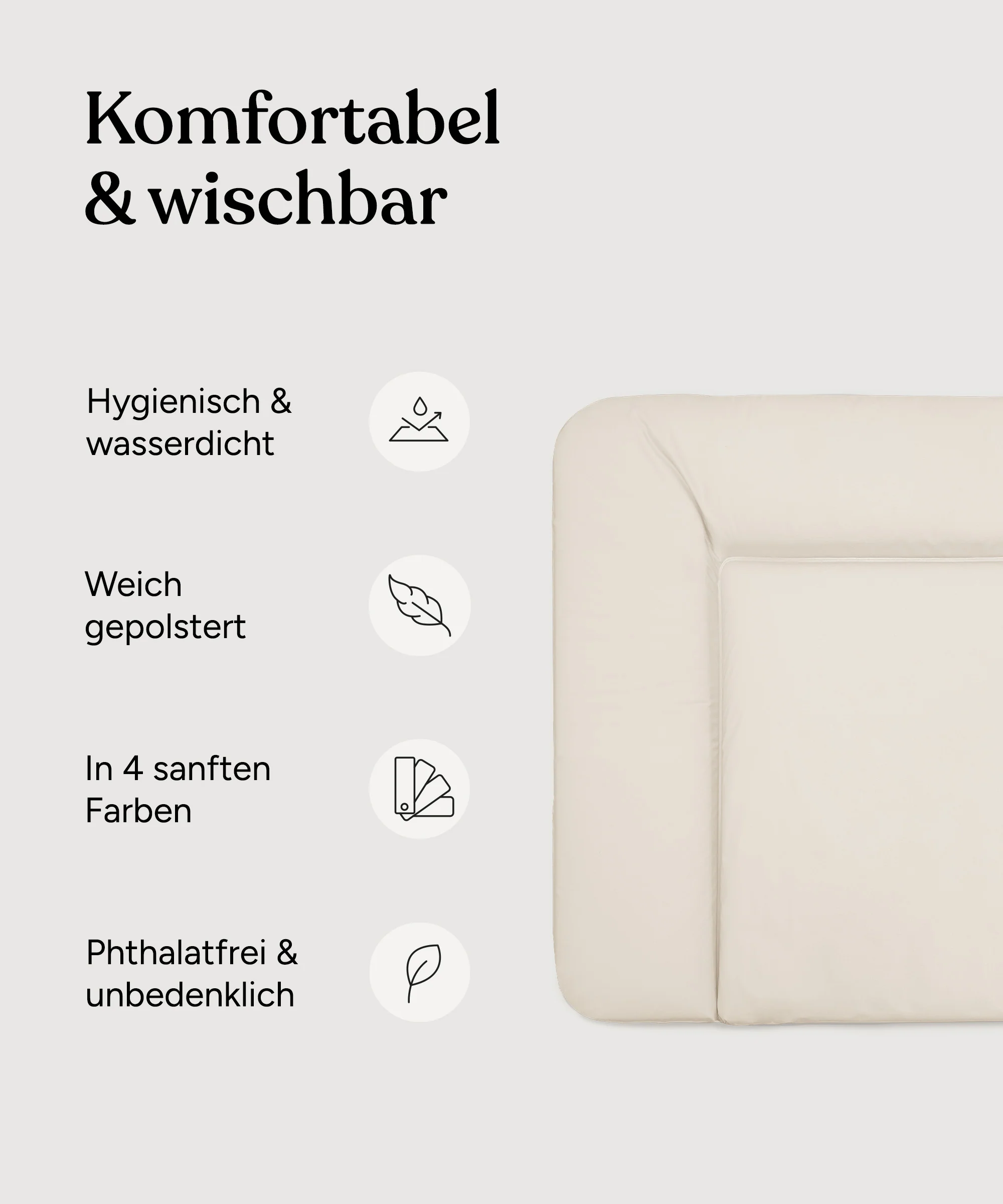 Wickelauflage (B-Ware)  |  abwaschbar  |  72 × 85 cm - Image 3